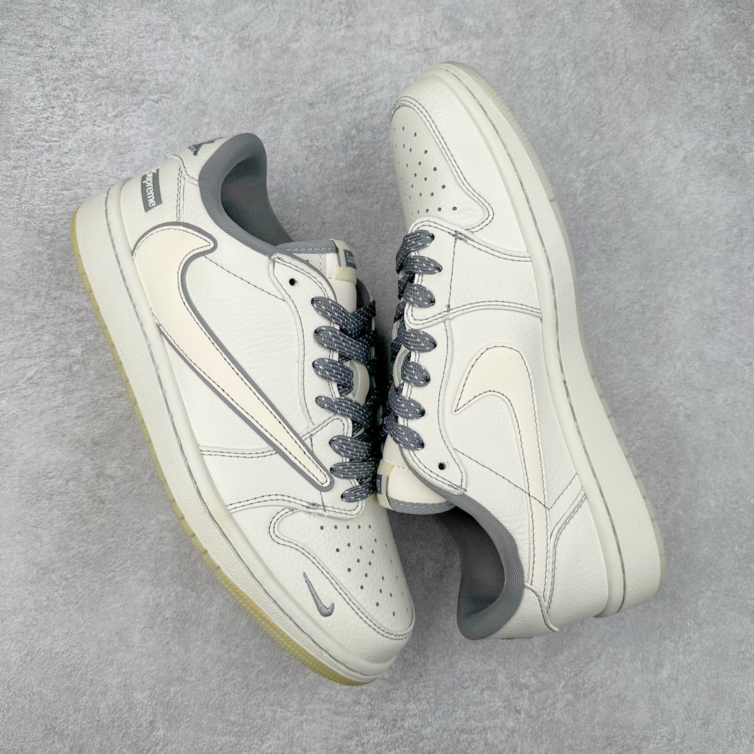 图片[3]-TS x Air Jordan AJ1 Low 倒钩低帮联名定制配色 CH6336-011 原厂内置气垫魔块 A模大底 头层小牛皮 鞋舌AJ原厂专用牛津布+AJ专用反口珍珠布+原厂无杂质高弹内里海棉+特殊封边弹力鞋带 尺码：36 36.5 37.5 38 38.5 39 40 40.5 41 42 42.5 43 44 44.5 45 46 47.5-选品中心