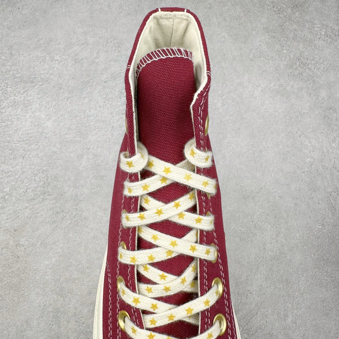 图片[5]-Converse Chuck 1970s 星星鞋🌟 匡威官方新款 经典70s鞋身搭配金色星星元素鞋带 后跟星星印花点缀与之相呼应 鞋带孔和内侧立体Logo的金色描边显得很高级 经典百搭 货号：A12462C 黑色 货号：A12463C 酒红 尺码：35 36 36.5 37 37.5 38 39 39.5 40 41 41.5 42 42.5 43 44-选品中心