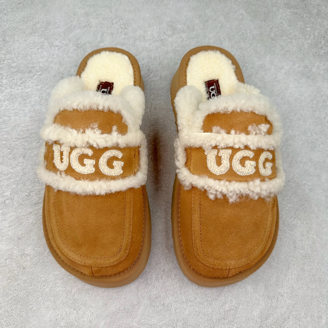 图片[2]-UGG W Classic Coquette Clog Slipper II 科凯特2.0系列时尚居家穆勒风包头舒适保暖露跟半拖鞋 货号：OB938 产品描述：休闲系列作为本季主力系列，轻盈耐磨的橡胶大底，让穿着的舒适性提升 品名：Classic Coquette Clog Slipper II 科凯特2.0系列鞋面：翻毛皮革/织物 尺码：35-40-选品中心