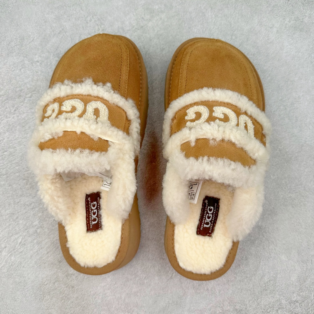 图片[3]-UGG W Classic Coquette Clog Slipper II 科凯特2.0系列时尚居家穆勒风包头舒适保暖露跟半拖鞋 货号：OB938 产品描述：休闲系列作为本季主力系列，轻盈耐磨的橡胶大底，让穿着的舒适性提升 品名：Classic Coquette Clog Slipper II 科凯特2.0系列鞋面：翻毛皮革/织物 尺码：35-40-选品中心