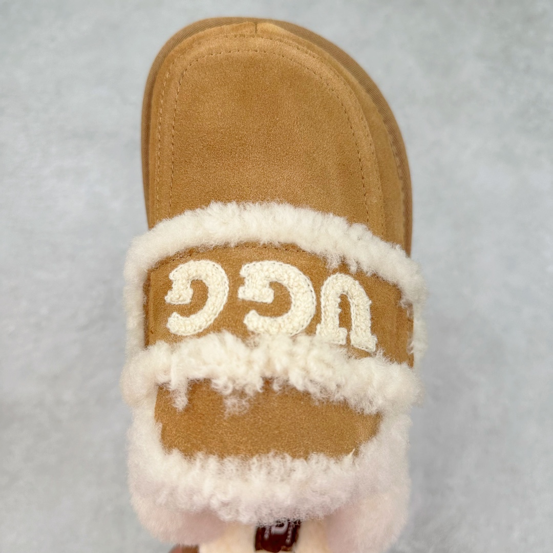 图片[4]-UGG W Classic Coquette Clog Slipper II 科凯特2.0系列时尚居家穆勒风包头舒适保暖露跟半拖鞋 货号：OB938 产品描述：休闲系列作为本季主力系列，轻盈耐磨的橡胶大底，让穿着的舒适性提升 品名：Classic Coquette Clog Slipper II 科凯特2.0系列鞋面：翻毛皮革/织物 尺码：35-40-选品中心