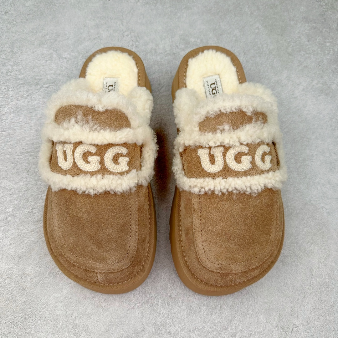 图片[2]-UGG W Classic Coquette Clog Slipper II 科凯特2.0系列时尚居家穆勒风包头舒适保暖露跟半拖鞋 货号：OB938 产品描述：休闲系列作为本季主力系列，轻盈耐磨的橡胶大底，让穿着的舒适性提升 品名：Classic Coquette Clog Slipper II 科凯特2.0系列鞋面：翻毛皮革/织物 尺码：35-40-选品中心