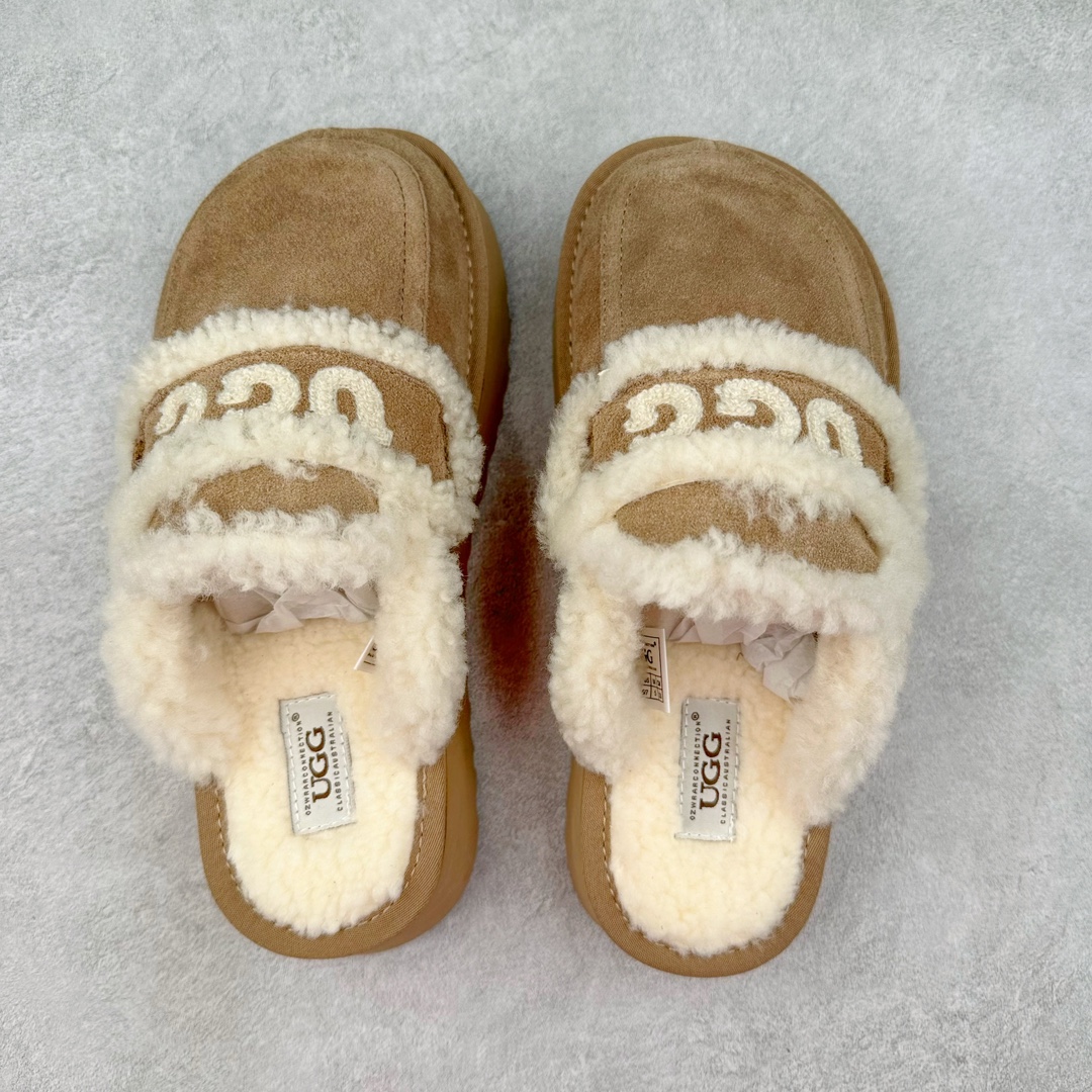 图片[3]-UGG W Classic Coquette Clog Slipper II 科凯特2.0系列时尚居家穆勒风包头舒适保暖露跟半拖鞋 货号：OB938 产品描述：休闲系列作为本季主力系列，轻盈耐磨的橡胶大底，让穿着的舒适性提升 品名：Classic Coquette Clog Slipper II 科凯特2.0系列鞋面：翻毛皮革/织物 尺码：35-40-选品中心