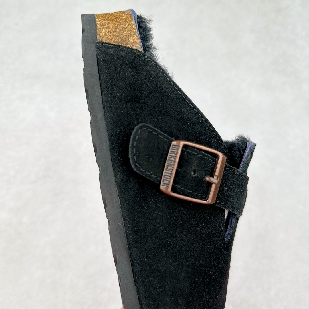 图片[6]-Birkenstock Boston VL 勃肯软木底包头拖鞋加绒版 天鹅绒般的绒面革赋子休闲的经典外观 四季皆宜 柔软的鞋床采用额外的泡沫缓冲层 提供额外的舒适感和全天支撑 全网独家首发 源于德国的严谨工艺 牛巴戎面 中层松木 EVA 三层组合大底 优质牛皮面料五金扣 出口订单 尺码：35-40-选品中心