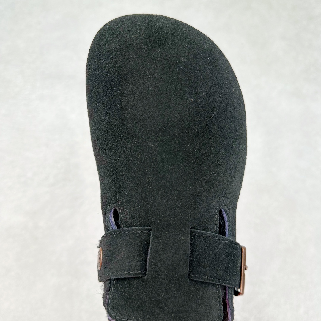 图片[4]-Birkenstock Boston VL 勃肯软木底包头拖鞋加绒版 天鹅绒般的绒面革赋子休闲的经典外观 四季皆宜 柔软的鞋床采用额外的泡沫缓冲层 提供额外的舒适感和全天支撑 全网独家首发 源于德国的严谨工艺 牛巴戎面 中层松木 EVA 三层组合大底 优质牛皮面料五金扣 出口订单 尺码：35-40-选品中心