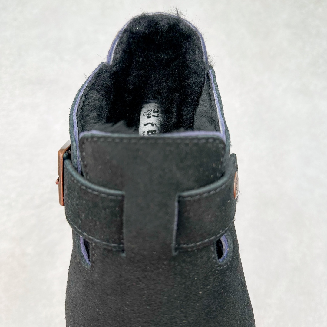 图片[5]-Birkenstock Boston VL 勃肯软木底包头拖鞋加绒版 天鹅绒般的绒面革赋子休闲的经典外观 四季皆宜 柔软的鞋床采用额外的泡沫缓冲层 提供额外的舒适感和全天支撑 全网独家首发 源于德国的严谨工艺 牛巴戎面 中层松木 EVA 三层组合大底 优质牛皮面料五金扣 出口订单 尺码：35-40-选品中心