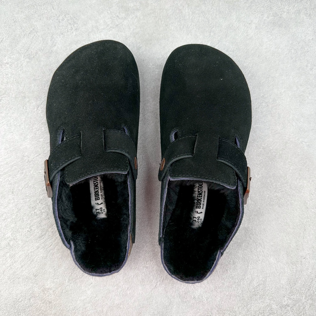 图片[3]-Birkenstock Boston VL 勃肯软木底包头拖鞋加绒版 天鹅绒般的绒面革赋子休闲的经典外观 四季皆宜 柔软的鞋床采用额外的泡沫缓冲层 提供额外的舒适感和全天支撑 全网独家首发 源于德国的严谨工艺 牛巴戎面 中层松木 EVA 三层组合大底 优质牛皮面料五金扣 出口订单 尺码：35-40-选品中心