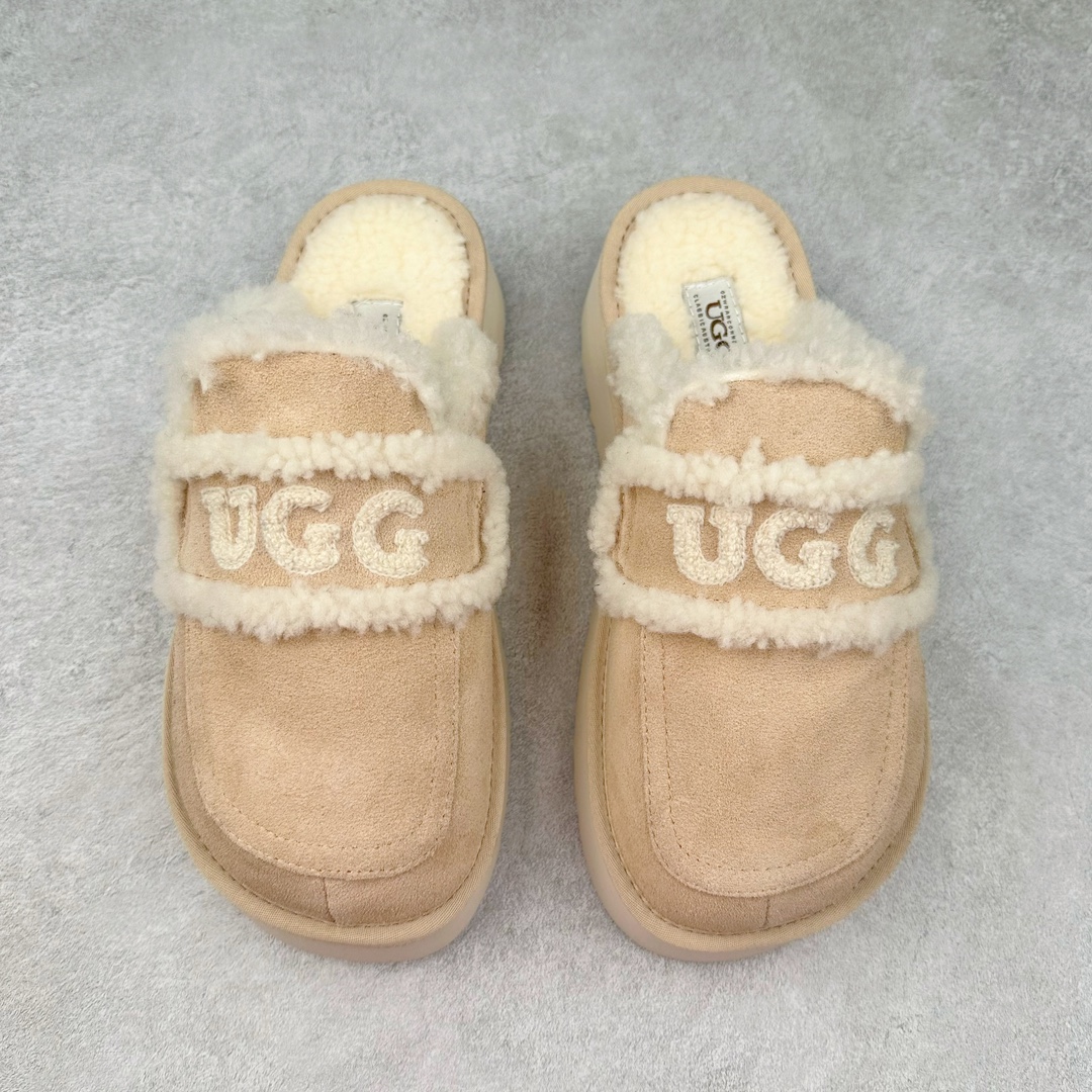 图片[2]-UGG W Classic Coquette Clog Slipper II 科凯特2.0系列时尚居家穆勒风包头舒适保暖露跟半拖鞋 货号：OB938 产品描述：休闲系列作为本季主力系列，轻盈耐磨的橡胶大底，让穿着的舒适性提升 品名：Classic Coquette Clog Slipper II 科凯特2.0系列鞋面：翻毛皮革/织物 尺码：35-40-选品中心