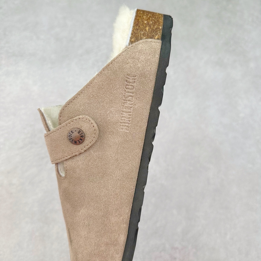 图片[7]-Birkenstock Boston VL 勃肯软木底包头拖鞋加绒版 天鹅绒般的绒面革赋子休闲的经典外观 四季皆宜 柔软的鞋床采用额外的泡沫缓冲层 提供额外的舒适感和全天支撑 全网独家首发 源于德国的严谨工艺 牛巴戎面 中层松木 EVA 三层组合大底 优质牛皮面料五金扣 出口订单 尺码：35-40-选品中心
