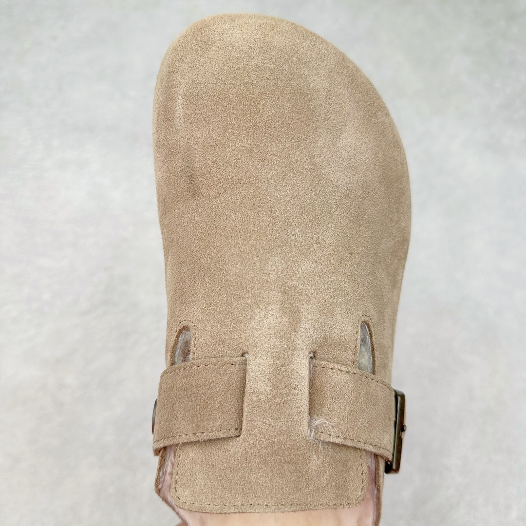 图片[4]-Birkenstock Boston VL 勃肯软木底包头拖鞋加绒版 天鹅绒般的绒面革赋子休闲的经典外观 四季皆宜 柔软的鞋床采用额外的泡沫缓冲层 提供额外的舒适感和全天支撑 全网独家首发 源于德国的严谨工艺 牛巴戎面 中层松木 EVA 三层组合大底 优质牛皮面料五金扣 出口订单 尺码：35-40-选品中心