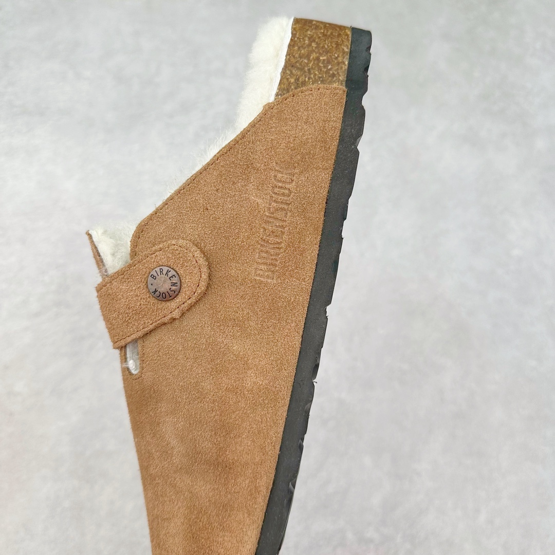 图片[7]-Birkenstock Boston VL 勃肯软木底包头拖鞋加绒版 天鹅绒般的绒面革赋子休闲的经典外观 四季皆宜 柔软的鞋床采用额外的泡沫缓冲层 提供额外的舒适感和全天支撑 全网独家首发 源于德国的严谨工艺 牛巴戎面 中层松木 EVA 三层组合大底 优质牛皮面料五金扣 出口订单 尺码：35-40-选品中心