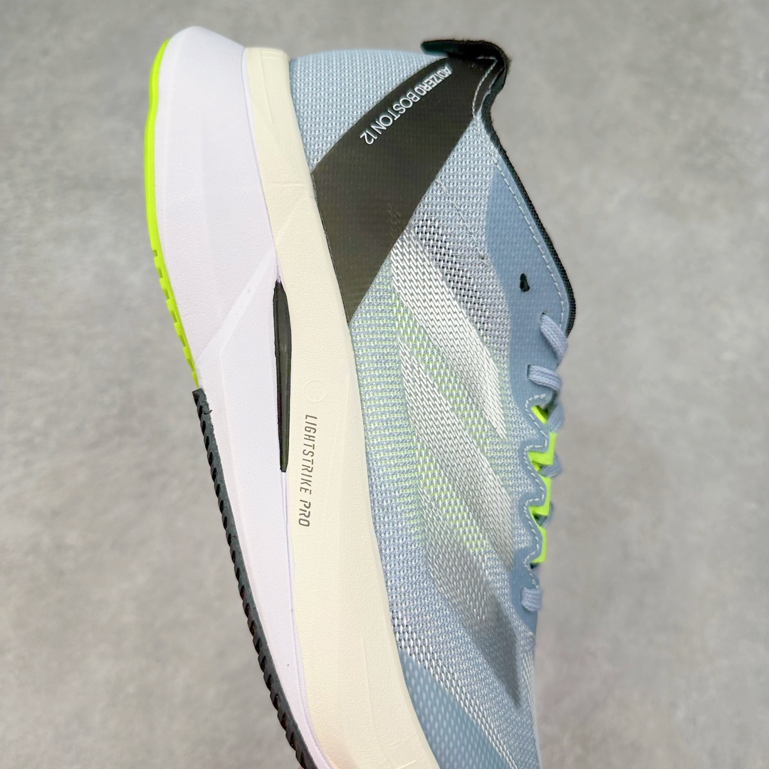 图片[6]-AD Adizero Boston 12 波士顿夏季透气网眼竞速跑鞋 延续爪型玻璃纤维推进系统 进化为全掌式的ENERGY RODS 2.0 从脚跟到脚趾的一体成形设计 强化整体推进力 提升速度表现 升级透气鞋面更具支撑性 利用ENGINEERED MESH技术进行不同密度织纹 强化支撑性 更使用50%以上的回收材料製成 减低塑料浪费 此外变薄的鞋舌为前掌提供更多空间 提供跑者更好的穿着感受 马牌轮胎大底耐磨性佳 大底全掌采用耐磨的Continental马牌轮胎大底 在各种环境下保有良好抓地力 货号：HP9703 尺码：36 36.5 37 38 38.5 39 40 40.5 41 42 42.5 43 44 44.5 45-选品中心