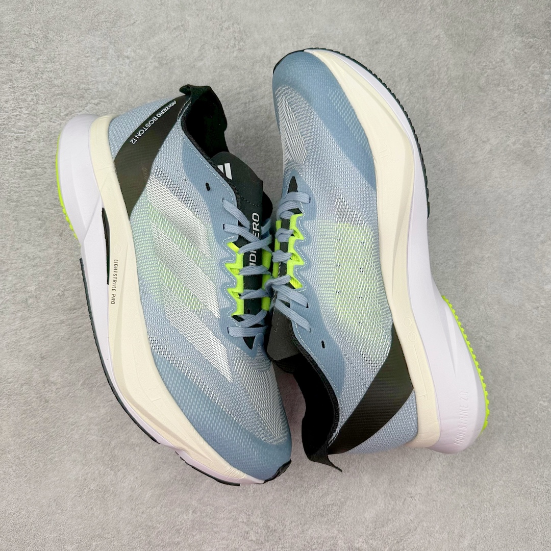 图片[3]-AD Adizero Boston 12 波士顿夏季透气网眼竞速跑鞋 延续爪型玻璃纤维推进系统 进化为全掌式的ENERGY RODS 2.0 从脚跟到脚趾的一体成形设计 强化整体推进力 提升速度表现 升级透气鞋面更具支撑性 利用ENGINEERED MESH技术进行不同密度织纹 强化支撑性 更使用50%以上的回收材料製成 减低塑料浪费 此外变薄的鞋舌为前掌提供更多空间 提供跑者更好的穿着感受 马牌轮胎大底耐磨性佳 大底全掌采用耐磨的Continental马牌轮胎大底 在各种环境下保有良好抓地力 货号：HP9703 尺码：36 36.5 37 38 38.5 39 40 40.5 41 42 42.5 43 44 44.5 45-选品中心