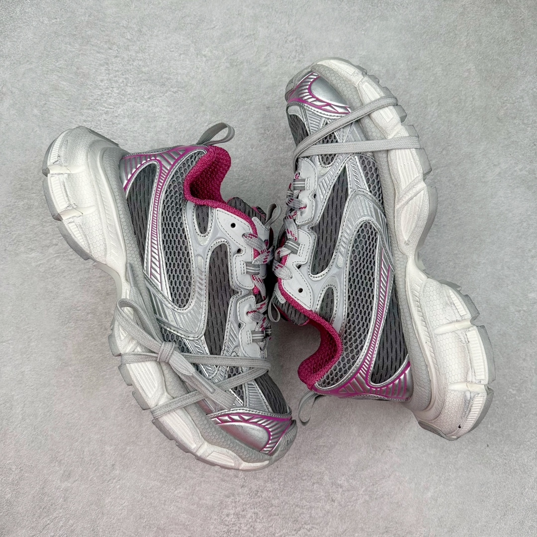 图片[3]-＃纯原 BALENCIAGA 3XL Sneakers 巴黎世家十代网布系带低帮走秀复古老爹鞋 全套原纸板楦头开发 最原汁原味的灵魂版型 全鞋荧光划线卡点 胶水把控整洁度追求极致完美 每一双都是工艺品 多重QC质检 超越公司货的品控标准 实实在在的免检产品 原盒原配 正确字体电绣 粗细、位置、大小正确 侧边TPU 透气孔匹配意产原版 正确分离大底 TPU软底 原版一致大底LOGO 立体感十足 原厂皮料水洗做旧 采购原厂网纱 不含皮革 网布材料和聚氨酯 磨损效果 鞋头边缘和后帮 Balenciaga 徽标 鞋面和后跟凸印尺码 鞋舌 3XL 橡胶品牌标识和反光细节 鞋帮拉袢和鞋舌拉祥 配反光细节 备用鞋带在鞋履前侧 可在穿着前取下 便于不同造型搭配 正常尺码 尺码：35 36 37 38 39 40 41 42 43 44 45 46-选品中心