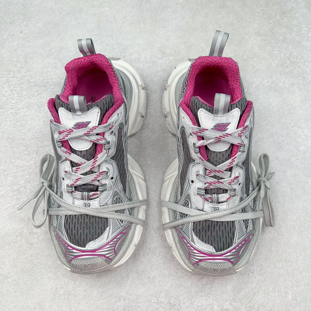 图片[2]-＃纯原 BALENCIAGA 3XL Sneakers 巴黎世家十代网布系带低帮走秀复古老爹鞋 全套原纸板楦头开发 最原汁原味的灵魂版型 全鞋荧光划线卡点 胶水把控整洁度追求极致完美 每一双都是工艺品 多重QC质检 超越公司货的品控标准 实实在在的免检产品 原盒原配 正确字体电绣 粗细、位置、大小正确 侧边TPU 透气孔匹配意产原版 正确分离大底 TPU软底 原版一致大底LOGO 立体感十足 原厂皮料水洗做旧 采购原厂网纱 不含皮革 网布材料和聚氨酯 磨损效果 鞋头边缘和后帮 Balenciaga 徽标 鞋面和后跟凸印尺码 鞋舌 3XL 橡胶品牌标识和反光细节 鞋帮拉袢和鞋舌拉祥 配反光细节 备用鞋带在鞋履前侧 可在穿着前取下 便于不同造型搭配 正常尺码 尺码：35 36 37 38 39 40 41 42 43 44 45 46-选品中心