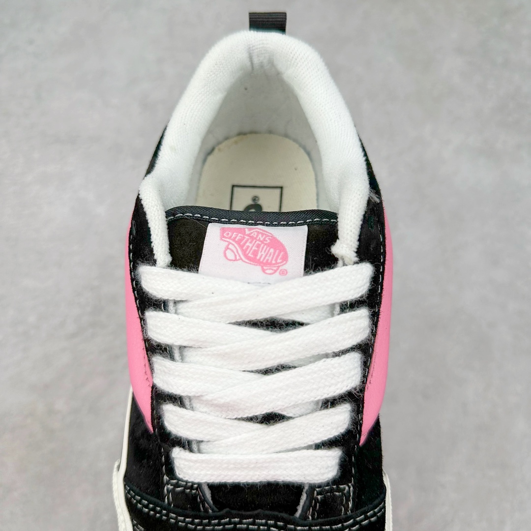 图片[5]-Vans Knu Skool 黑粉 官方新配色 肥胖版立体大Logo 加厚鞋舌 低帮复古休闲硫化面包鞋 尺码：35 36 36.5 37 38 38.5 39 40 40.5 41 42 42.5 43 44 45 工艺：硫化1：1（重量1：1、真标、原钢印、材质标、鞋型标、合格证）-选品中心