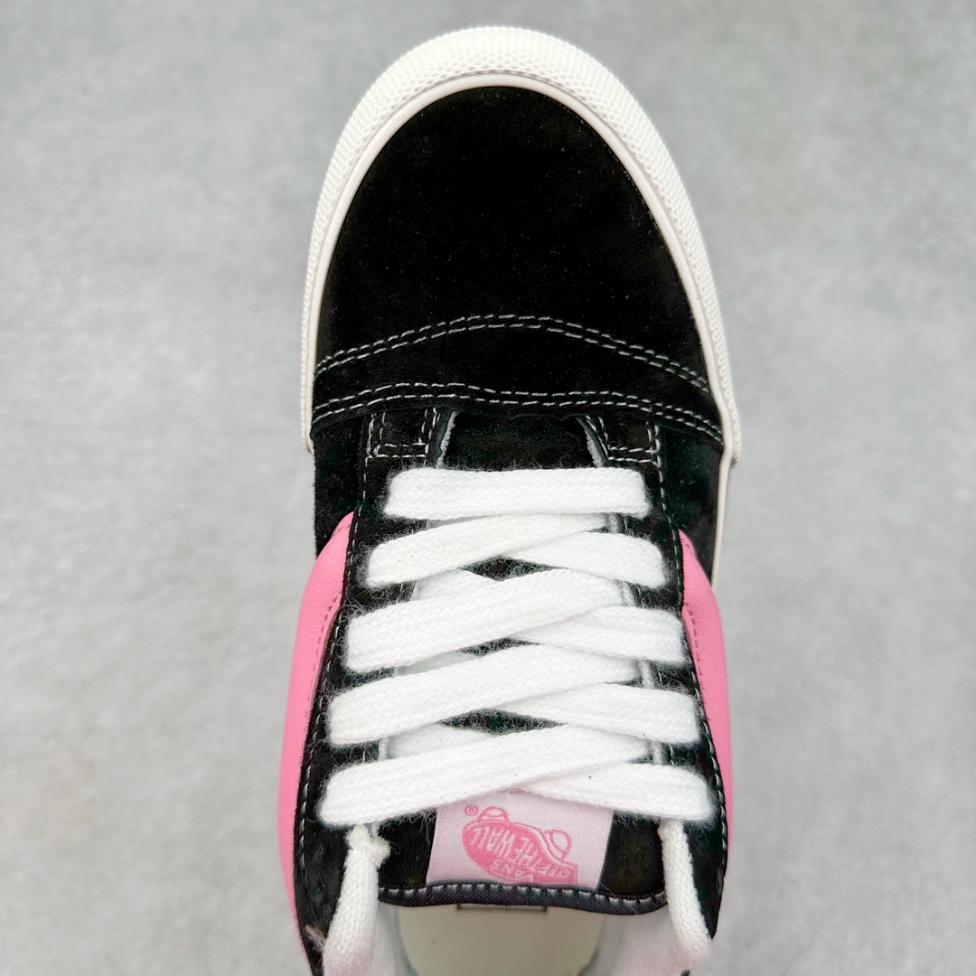 图片[4]-Vans Knu Skool 黑粉 官方新配色 肥胖版立体大Logo 加厚鞋舌 低帮复古休闲硫化面包鞋 尺码：35 36 36.5 37 38 38.5 39 40 40.5 41 42 42.5 43 44 45 工艺：硫化1：1（重量1：1、真标、原钢印、材质标、鞋型标、合格证）-选品中心