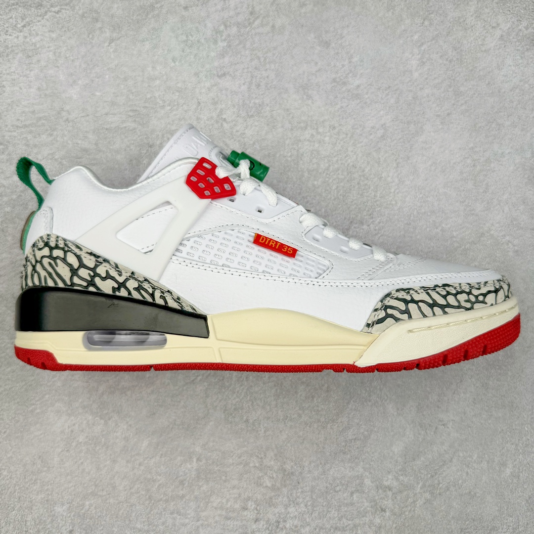 Jordan Spizike Low AJ复古低帮篮球鞋 315371-125 这款鞋子著名导演斯派克李的Jordan Spizike专属 预计于明年夏季推出全新低帮版本 将包括三款配色 经典爆裂纹非常复古 两款配色分别以大学红和黑曜石蓝进行区分 鞋身设计中依旧带有大象爆裂纹、鞋侧束带、塑胶网布等经典元素 之后 在鞋舌、内衬以及鞋底等位置缀以大学红和黑曜石蓝搭配 带来全新造型 尺码：36 36.5 37.5 38 38.5 39 40 40.5 41 42 42.5 43 44 44.5 45 46 47.5-选品中心