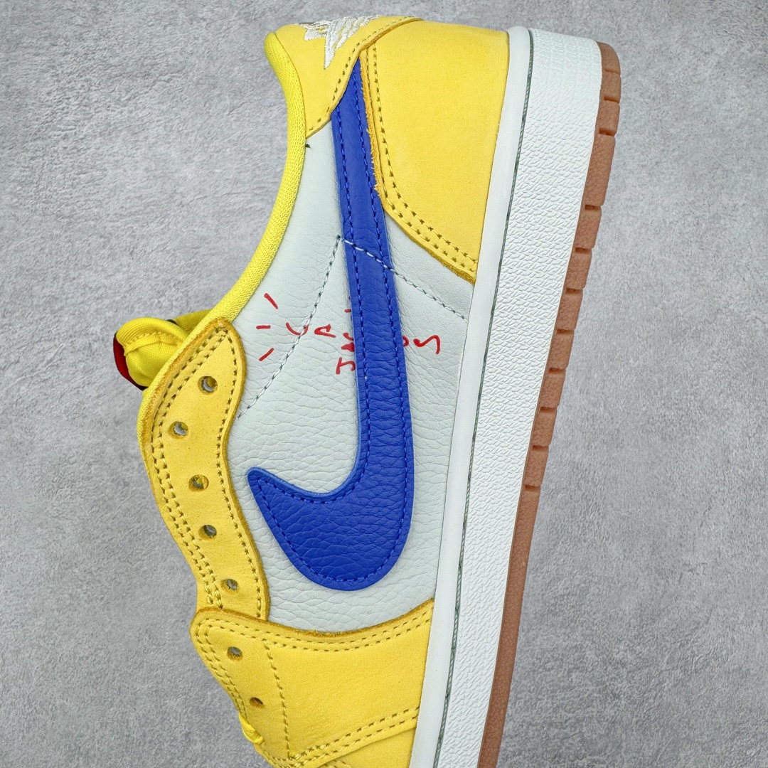 图片[7]-＃PK4.0 Travis Scott x Air Jordan AJ1 Low OG SP TS联名倒钩7.0低帮 黄蓝色 DZ4137-700 原盒原配 原厂拉帮工艺 针距密度一致 全新升级网板中底 原楦原纸板开发 后跟弧度收口自然不对折 极致一眼正品既视感 原厂皮料 进口玻璃冲刀皮料裁剪零毛边 承诺百分百一致原鞋 全鞋电脑针车工艺 鞋面清洁度最高QC检验标准 控制溢胶 飞翼3D高频深度立体 鞋盒、防尘纸 均采购来自原厂 尺码：36 36.5 37.5 38 38.5 39 40 40.5 41 42 42.5 43 44 44.5 45 46 47.5-选品中心