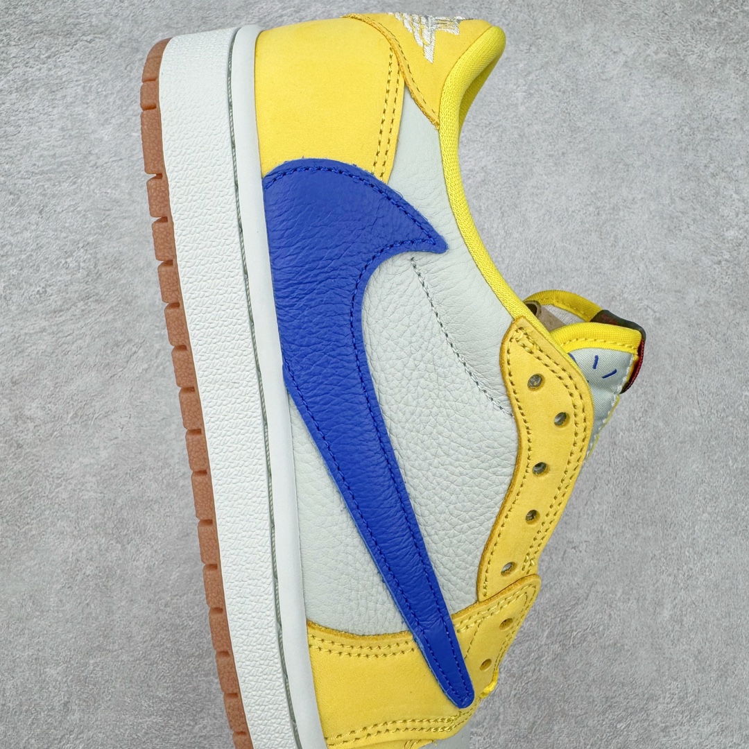 图片[6]-＃PK4.0 Travis Scott x Air Jordan AJ1 Low OG SP TS联名倒钩7.0低帮 黄蓝色 DZ4137-700 原盒原配 原厂拉帮工艺 针距密度一致 全新升级网板中底 原楦原纸板开发 后跟弧度收口自然不对折 极致一眼正品既视感 原厂皮料 进口玻璃冲刀皮料裁剪零毛边 承诺百分百一致原鞋 全鞋电脑针车工艺 鞋面清洁度最高QC检验标准 控制溢胶 飞翼3D高频深度立体 鞋盒、防尘纸 均采购来自原厂 尺码：36 36.5 37.5 38 38.5 39 40 40.5 41 42 42.5 43 44 44.5 45 46 47.5-选品中心