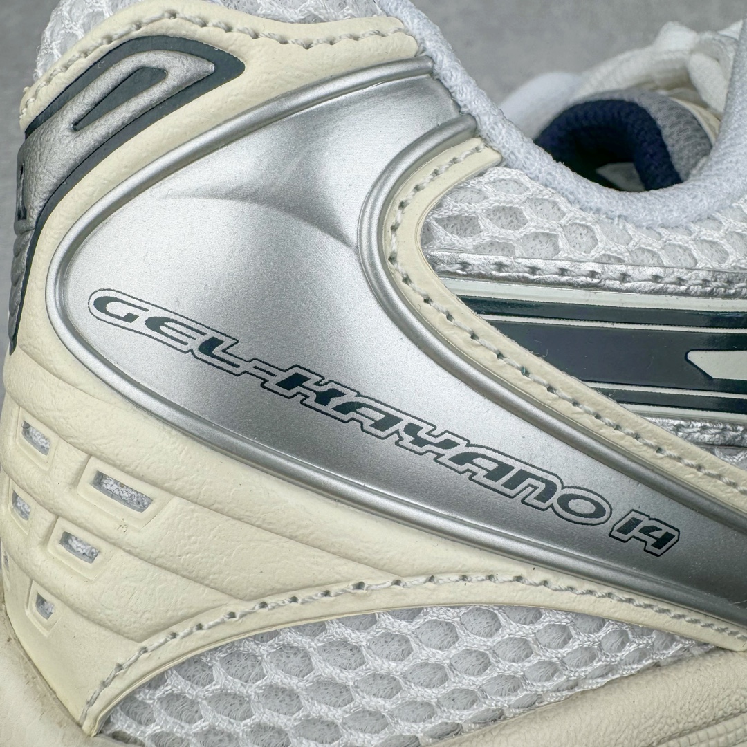 图片[13]-＃ZC总裁 Asics Gel-Kayano K14 亚瑟士系列复古舒适织物合成革减震防滑耐磨低帮休闲跑步鞋 市场顶级版本 原装纸板楦头开发 独家私模五层组合大底 原厂定制缓震硅胶加持 原盒原配 官方四联吊牌 一比一同步原鞋工艺和用料 鞋面原厂“三明治”多层网布 区别其他同价版本 鞋垫采用原厂OrthoLite欧索莱材质 非普通海玻璃鞋垫 后跟一样采用了GEL缓震胶 整体系列设计非常的科技感 锻炼跑步的同时让你一样时尚百搭 尺码：36 37 37.5 38 39 39.5 40 40.5 41.5 42 42.5 43.5 44 44.5 45 46-选品中心