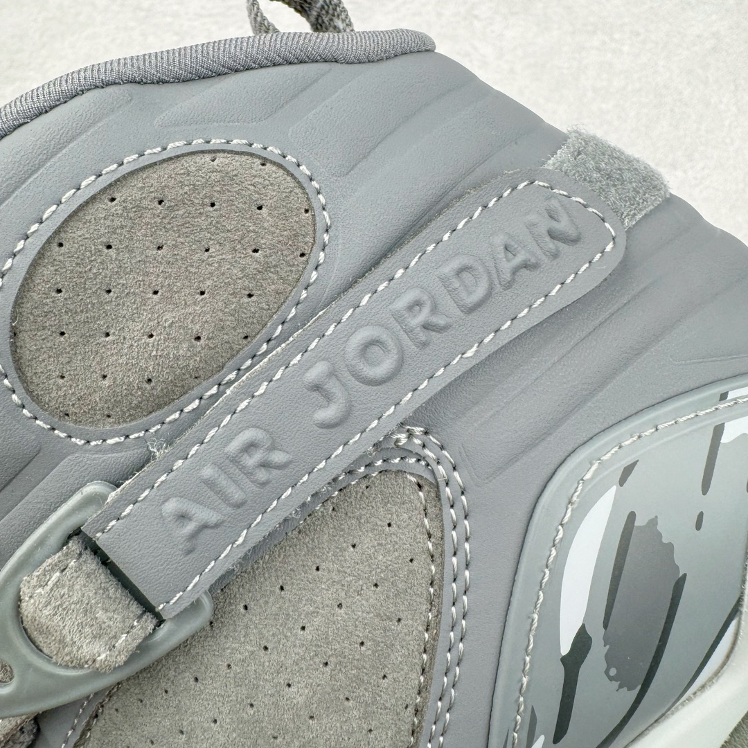 图片[12]-＃NC版 Air Jordan AJ8 高帮复古篮球鞋 灰色 305381-014 外贸订单 全套原纸板楦头开发 确保原汁原味 完美呈现五代版型 定制优质皮料 完美鞋型匹配公司货 正确TPU鞋舌锁扣 最新原厂底模 大底卡色咬花完美 鞋柜必备鞋款 终端现货供应 尺码：40 40.5 41 42 42.5 43 44 44.5 45 46 47.5-选品中心
