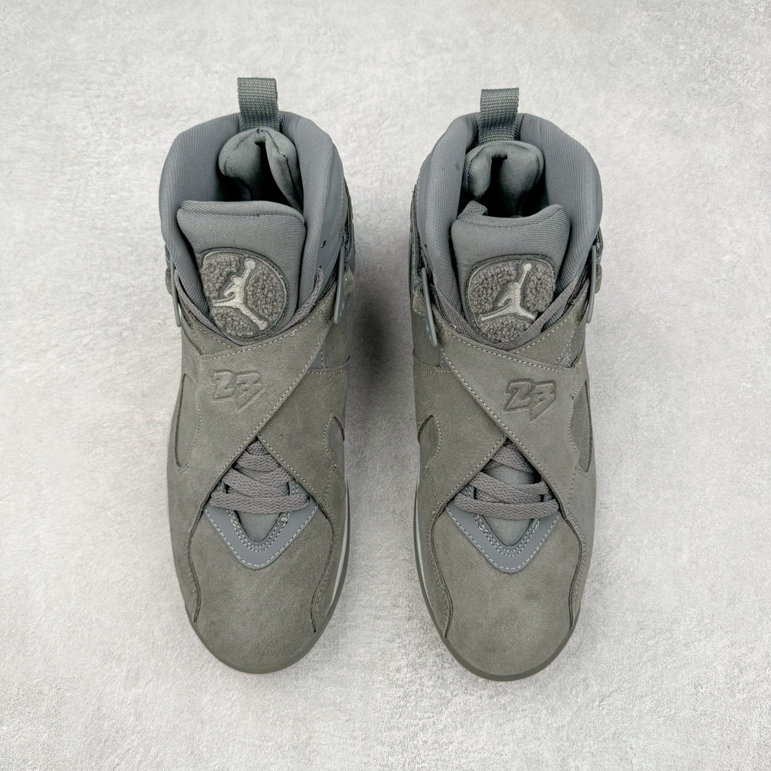 图片[2]-＃NC版 Air Jordan AJ8 高帮复古篮球鞋 灰色 305381-014 外贸订单 全套原纸板楦头开发 确保原汁原味 完美呈现五代版型 定制优质皮料 完美鞋型匹配公司货 正确TPU鞋舌锁扣 最新原厂底模 大底卡色咬花完美 鞋柜必备鞋款 终端现货供应 尺码：40 40.5 41 42 42.5 43 44 44.5 45 46 47.5-选品中心