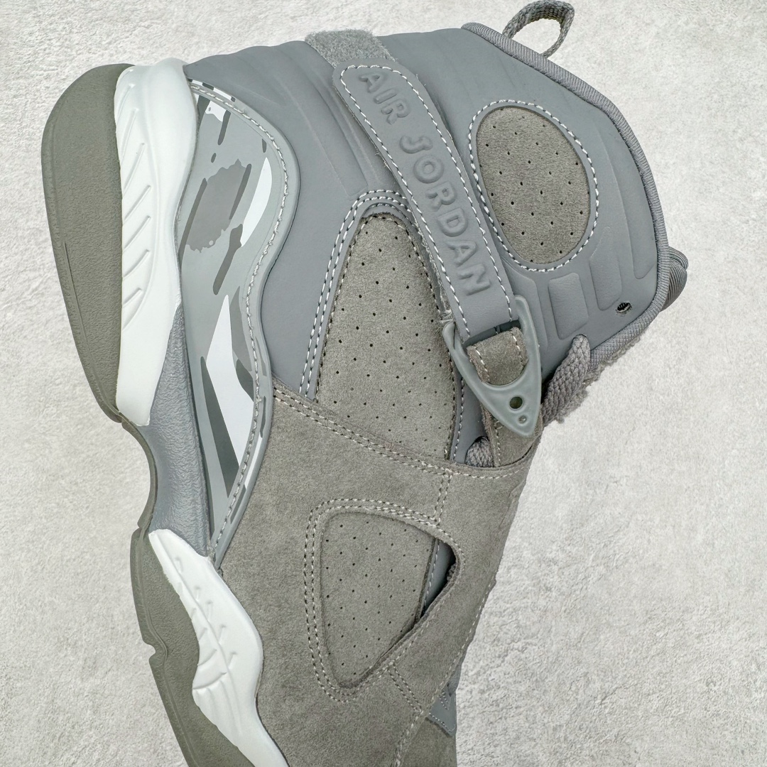图片[6]-＃NC版 Air Jordan AJ8 高帮复古篮球鞋 灰色 305381-014 外贸订单 全套原纸板楦头开发 确保原汁原味 完美呈现五代版型 定制优质皮料 完美鞋型匹配公司货 正确TPU鞋舌锁扣 最新原厂底模 大底卡色咬花完美 鞋柜必备鞋款 终端现货供应 尺码：40 40.5 41 42 42.5 43 44 44.5 45 46 47.5-选品中心