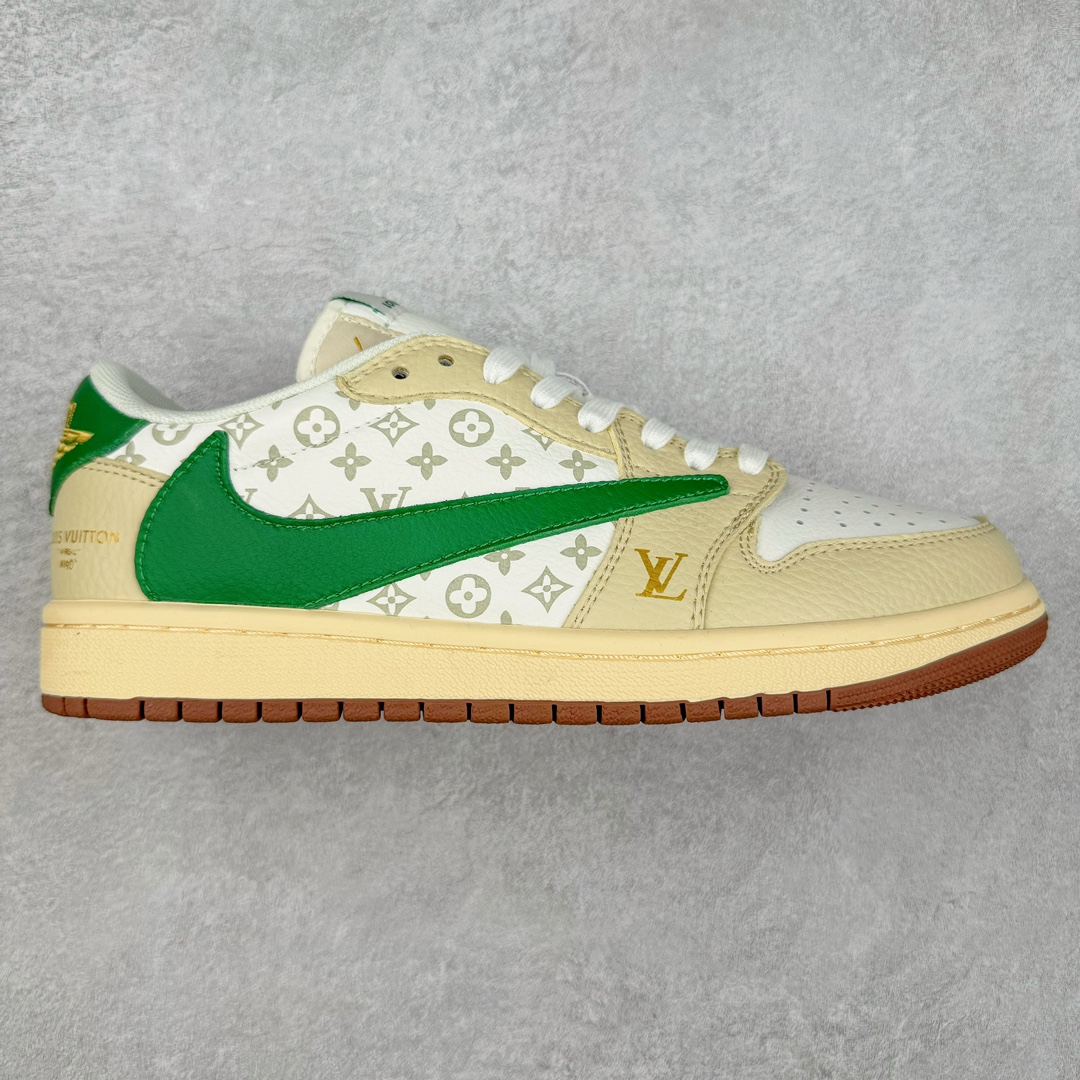 TS x Air Jordan AJ1 Low 倒钩低帮联名定制配色 LX1988-300 原厂内置气垫魔块 A模大底 头层小牛皮 鞋舌AJ原厂专用牛津布+AJ专用反口珍珠布+原厂无杂质高弹内里海棉+特殊封边弹力鞋带 尺码：36 36.5 37.5 38 38.5 39 40 40.5 41 42 42.5 43 44 44.5 45 46 47.5-选品中心