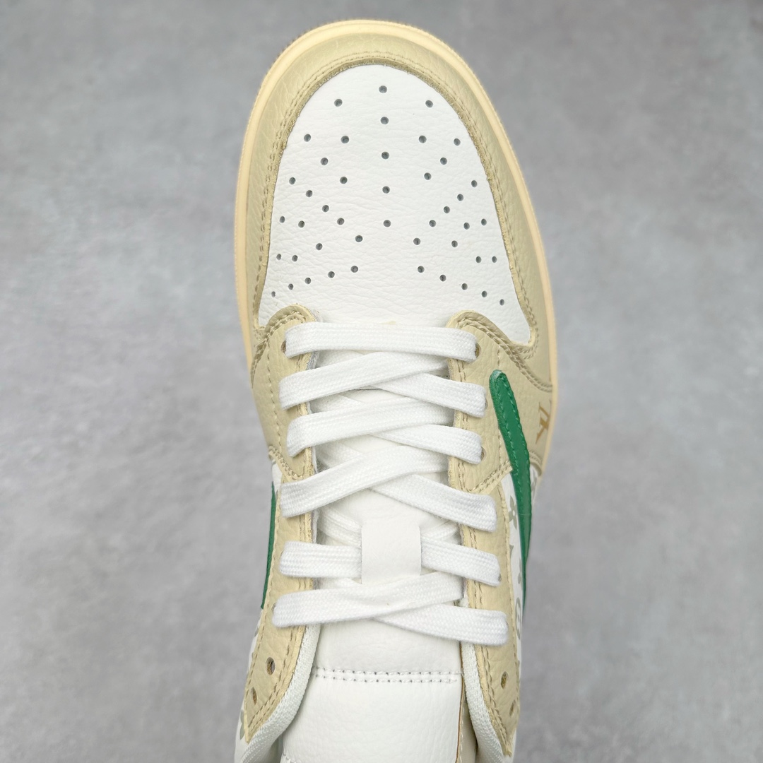 图片[4]-TS x Air Jordan AJ1 Low 倒钩低帮联名定制配色 LX1988-300 原厂内置气垫魔块 A模大底 头层小牛皮 鞋舌AJ原厂专用牛津布+AJ专用反口珍珠布+原厂无杂质高弹内里海棉+特殊封边弹力鞋带 尺码：36 36.5 37.5 38 38.5 39 40 40.5 41 42 42.5 43 44 44.5 45 46 47.5-选品中心