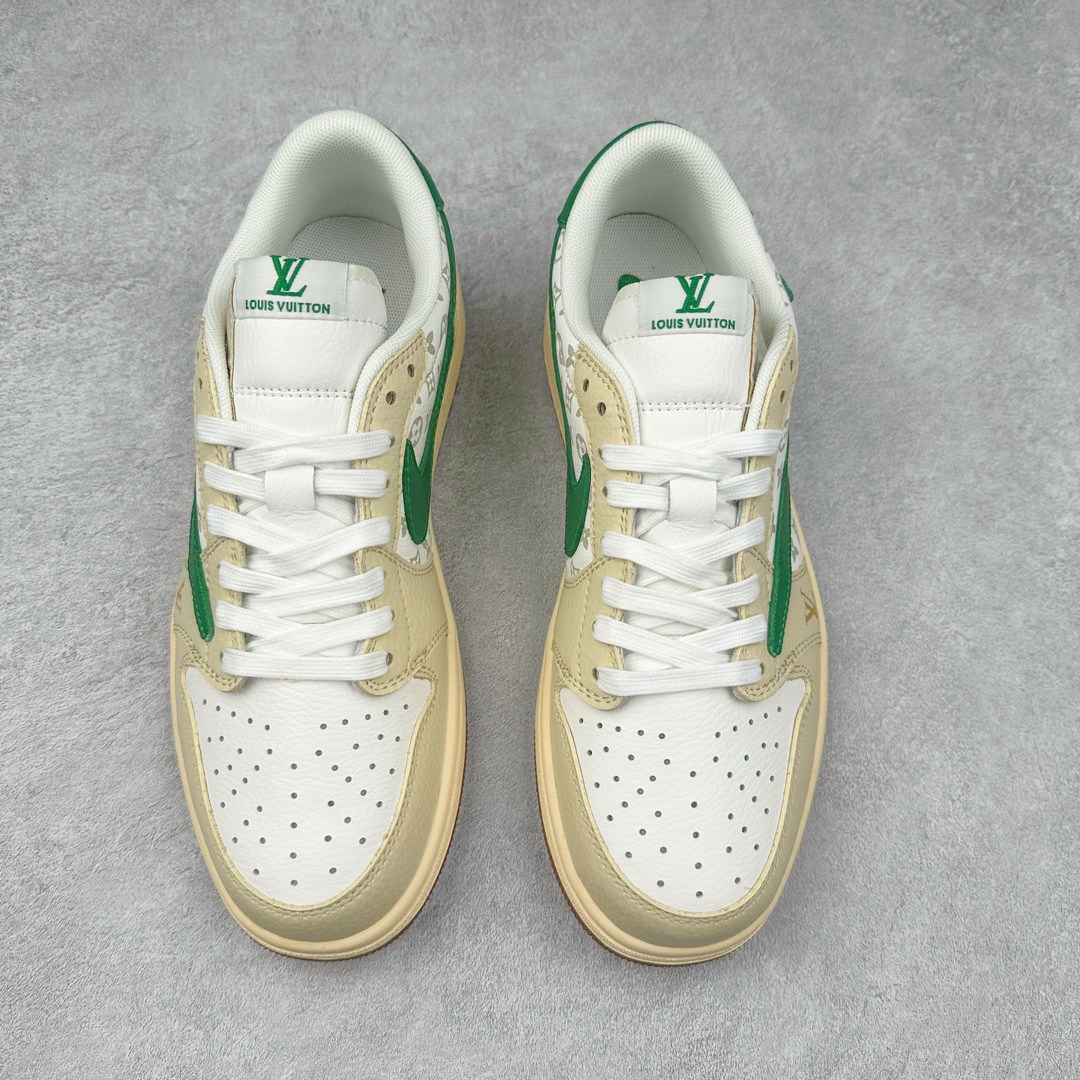 图片[2]-TS x Air Jordan AJ1 Low 倒钩低帮联名定制配色 LX1988-300 原厂内置气垫魔块 A模大底 头层小牛皮 鞋舌AJ原厂专用牛津布+AJ专用反口珍珠布+原厂无杂质高弹内里海棉+特殊封边弹力鞋带 尺码：36 36.5 37.5 38 38.5 39 40 40.5 41 42 42.5 43 44 44.5 45 46 47.5-选品中心
