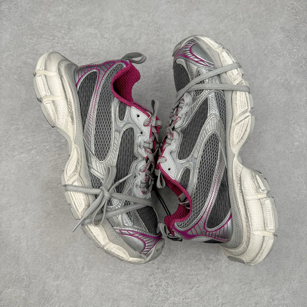 图片[3]-＃总裁 BALENCIAGA 3XL Sneakers 巴黎世家十代网布系带低帮走秀复古老爹鞋 全套原纸板楦头开发 最原汁原味的灵魂版型 全鞋荧光划线卡点 胶水把控整洁度追求极致完美 每一双都是工艺品 多重QC质检 超越公司货的品控标准 实实在在的免检产品 原盒原配 正确字体电绣 粗细、位置、大小正确 侧边TPU 透气孔匹配意产原版 正确分离大底 TPU软底 原版一致大底LOGO 立体感十足 原厂皮料水洗做旧 采购原厂网纱 不含皮革 网布材料和聚氨酯 磨损效果 鞋头边缘和后帮 Balenciaga 徽标 鞋面和后跟凸印尺码 鞋舌 3XL 橡胶品牌标识和反光细节 鞋帮拉袢和鞋舌拉祥 配反光细节 备用鞋带在鞋履前侧 可在穿着前取下 便于不同造型搭配 偏大一码 尺码：35 36 37 38 39 40 41 42 43 44 45-选品中心