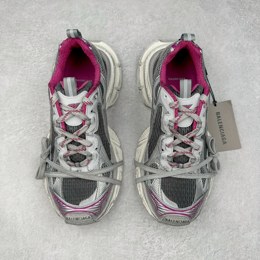 图片[2]-＃总裁 BALENCIAGA 3XL Sneakers 巴黎世家十代网布系带低帮走秀复古老爹鞋 全套原纸板楦头开发 最原汁原味的灵魂版型 全鞋荧光划线卡点 胶水把控整洁度追求极致完美 每一双都是工艺品 多重QC质检 超越公司货的品控标准 实实在在的免检产品 原盒原配 正确字体电绣 粗细、位置、大小正确 侧边TPU 透气孔匹配意产原版 正确分离大底 TPU软底 原版一致大底LOGO 立体感十足 原厂皮料水洗做旧 采购原厂网纱 不含皮革 网布材料和聚氨酯 磨损效果 鞋头边缘和后帮 Balenciaga 徽标 鞋面和后跟凸印尺码 鞋舌 3XL 橡胶品牌标识和反光细节 鞋帮拉袢和鞋舌拉祥 配反光细节 备用鞋带在鞋履前侧 可在穿着前取下 便于不同造型搭配 偏大一码 尺码：35 36 37 38 39 40 41 42 43 44 45-选品中心