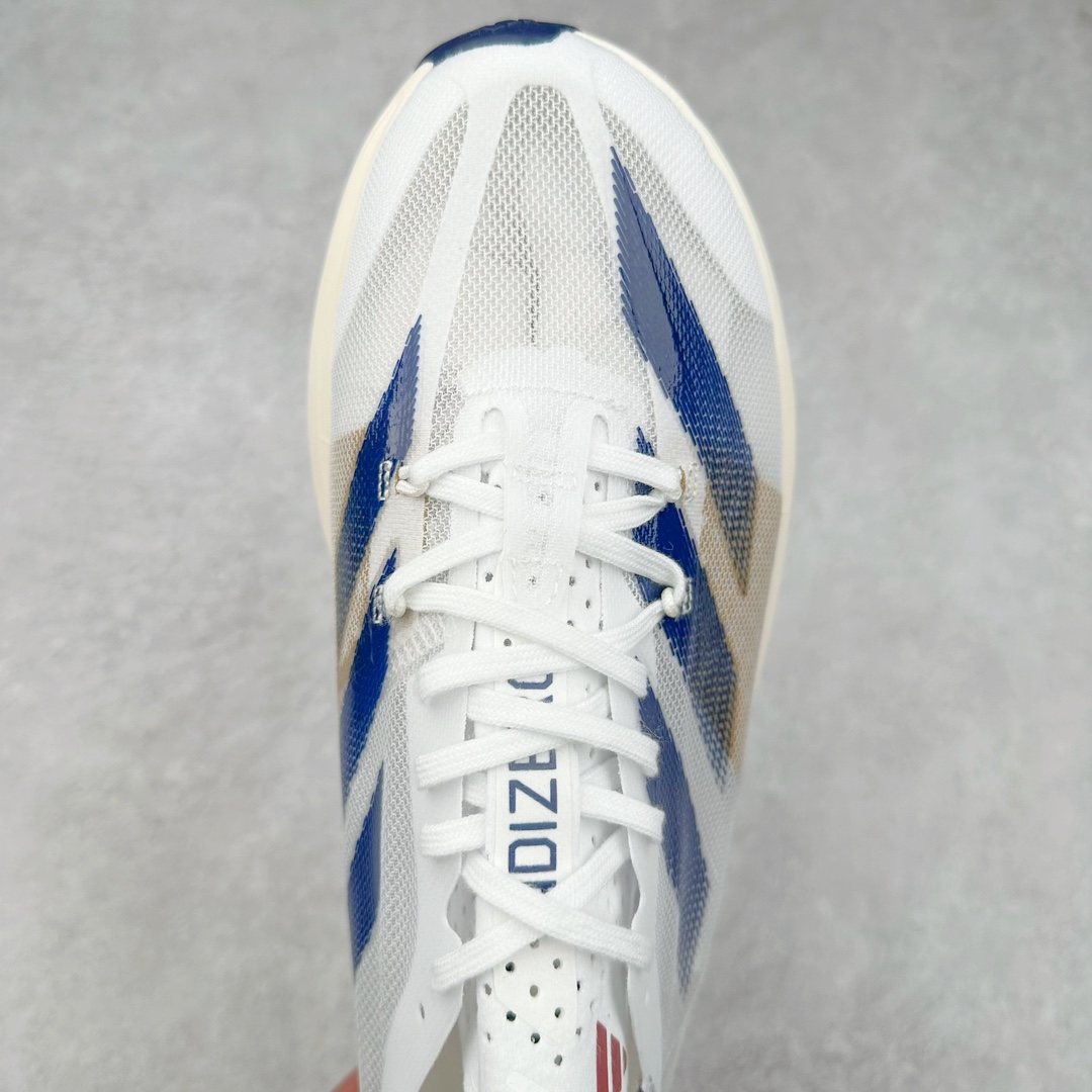 图片[4]-AD Adizero Adios Pro 3 马拉松竞速专业跑鞋 IG6348 CELERMESH针织网面非常轻薄 纤维间的缝隙很大 可以保证跑步时的透气、排汗效果 鞋舌直接与两侧的内衬和鞋底连接在一起 在跑步过程中不会被鞋舌的左右移动所困扰 在标准鞋带孔的基础上再拓宽一组鞋带孔 适合不同脚型的需求 突破性 EnergyRods 技术，有助于跑者实现更好的成绩 中底独特的LIGHTSTRIKE PRO泡棉材质 微弹感觉在跑步过程中给予了良好的支撑体验 对于顶级精英和高水平进阶跑者来说 ADIOS PRO是一双值得信赖的竞速比赛用鞋 尺码：36 36.5 37.5 38 38.5 39 40 40.5 41 42 42.5 43 44 44.5 45-选品中心
