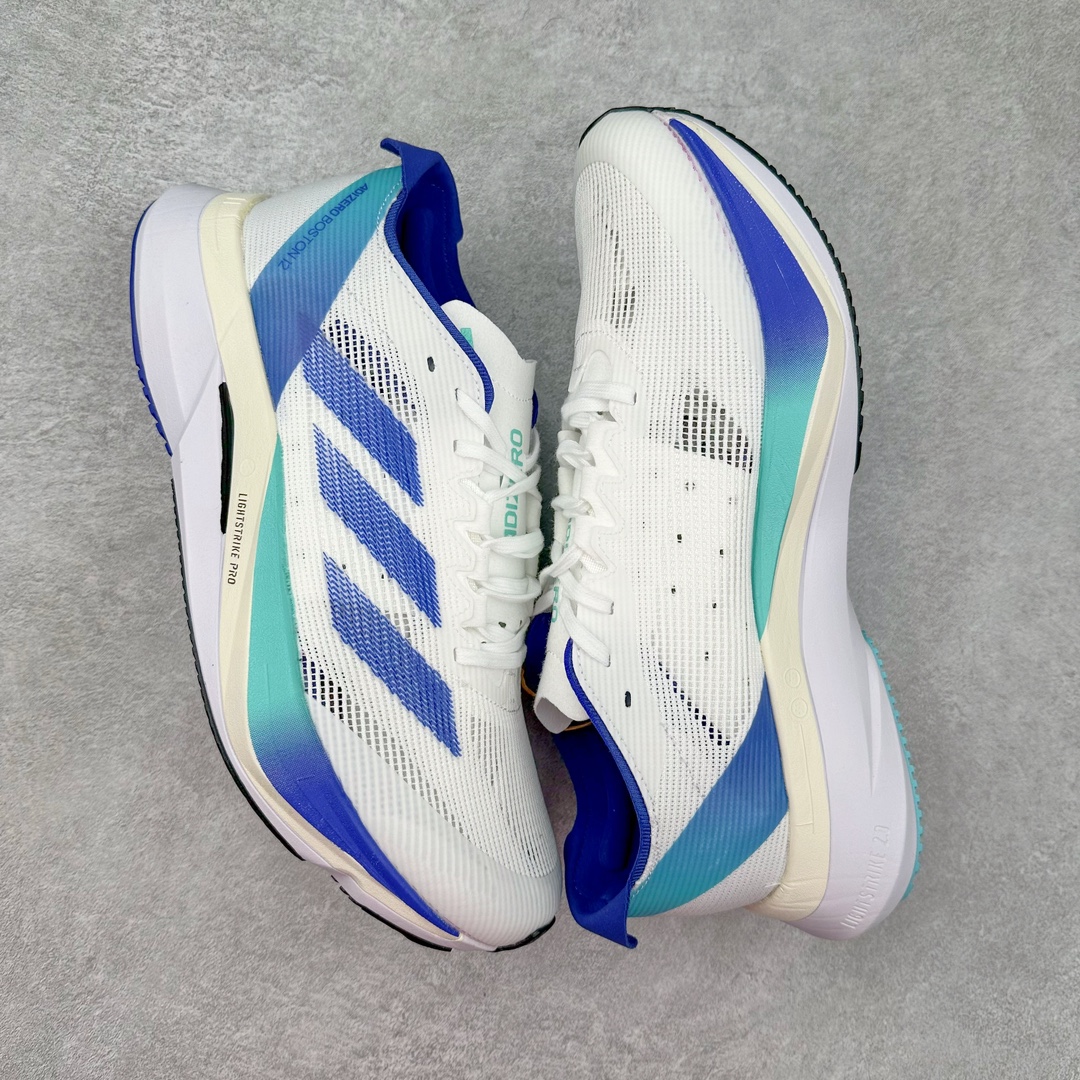 图片[3]-AD Adizero Boston 12 波士顿夏季透气网眼竞速跑鞋 延续爪型玻璃纤维推进系统 进化为全掌式的ENERGY RODS 2.0 从脚跟到脚趾的一体成形设计 强化整体推进力 提升速度表现 升级透气鞋面更具支撑性 利用ENGINEERED MESH技术进行不同密度织纹 强化支撑性 更使用50%以上的回收材料製成 减低塑料浪费 此外变薄的鞋舌为前掌提供更多空间 提供跑者更好的穿着感受 马牌轮胎大底耐磨性佳 大底全掌采用耐磨的Continental马牌轮胎大底 在各种环境下保有良好抓地力 货号：JR2731 尺码：36 36.5 37 38 38.5 39 40 40.5 41 42 42.5 43 44 44.5 45-选品中心