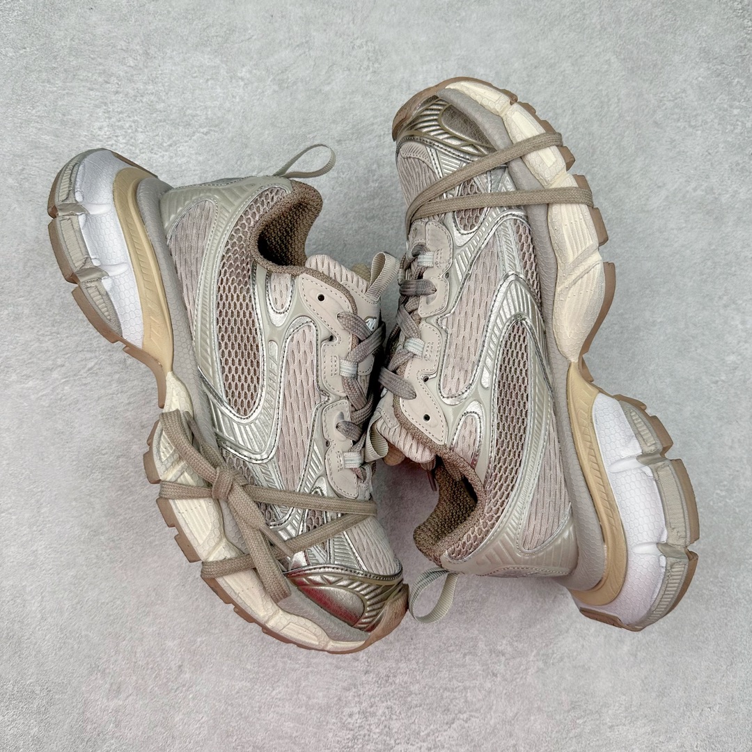 图片[3]-＃纯原 BALENCIAGA 3XL Sneakers 巴黎世家十代网布系带低帮走秀复古老爹鞋 全套原纸板楦头开发 最原汁原味的灵魂版型 全鞋荧光划线卡点 胶水把控整洁度追求极致完美 每一双都是工艺品 多重QC质检 超越公司货的品控标准 实实在在的免检产品 原盒原配 正确字体电绣 粗细、位置、大小正确 侧边TPU 透气孔匹配意产原版 正确分离大底 TPU软底 原版一致大底LOGO 立体感十足 原厂皮料水洗做旧 采购原厂网纱 不含皮革 网布材料和聚氨酯 磨损效果 鞋头边缘和后帮 Balenciaga 徽标 鞋面和后跟凸印尺码 鞋舌 3XL 橡胶品牌标识和反光细节 鞋帮拉袢和鞋舌拉祥 配反光细节 备用鞋带在鞋履前侧 可在穿着前取下 便于不同造型搭配 正常尺码 尺码：35 36 37 38 39 40 41 42 43 44 45 46-选品中心