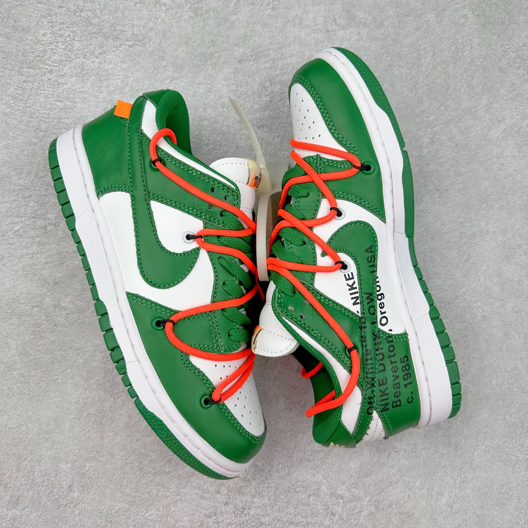 图片[3]-＃神版特价 Off-White™ x NK Dunk Low OW联名绿色 CT0856-100 Pnme Asia贝利原厂皮料加持 全套原楦原模倾力打造完美版型 独家原厂航空铝磨具打磨大底 鞋头坡度75° 极致还原 无解鞋型 原盒原装配套 圈内天花板工艺 原厂冲刀 超高清洁度 全鞋零毛边皮料切割 采用原厂百宏鞋带以及原厂百宏织唛舌标 鞋带孔收紧绳长度 足以区分市面口嗨版本 原厂油墨 色泽亮度 高频效果一致 原厂拉帮工艺 针距密度一致 一针一线自然拉伸不弯曲 青岛定制原装标几率过验 尺码：36 36.5 37.5 38 38.5 39 40 40.5 41 43 44 44.5-选品中心