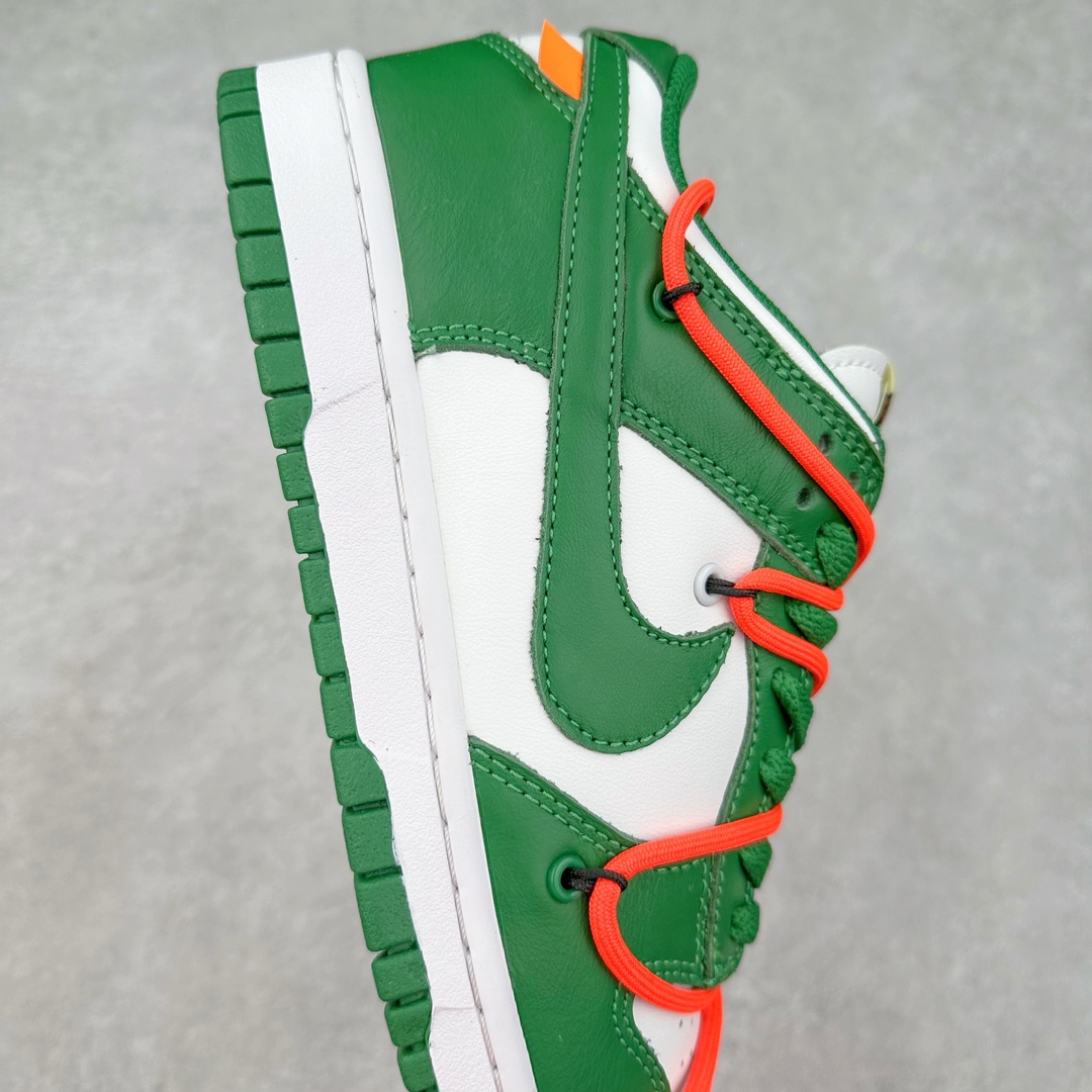 图片[6]-＃神版特价 Off-White™ x NK Dunk Low OW联名绿色 CT0856-100 Pnme Asia贝利原厂皮料加持 全套原楦原模倾力打造完美版型 独家原厂航空铝磨具打磨大底 鞋头坡度75° 极致还原 无解鞋型 原盒原装配套 圈内天花板工艺 原厂冲刀 超高清洁度 全鞋零毛边皮料切割 采用原厂百宏鞋带以及原厂百宏织唛舌标 鞋带孔收紧绳长度 足以区分市面口嗨版本 原厂油墨 色泽亮度 高频效果一致 原厂拉帮工艺 针距密度一致 一针一线自然拉伸不弯曲 青岛定制原装标几率过验 尺码：36 36.5 37.5 38 38.5 39 40 40.5 41 43 44 44.5-选品中心