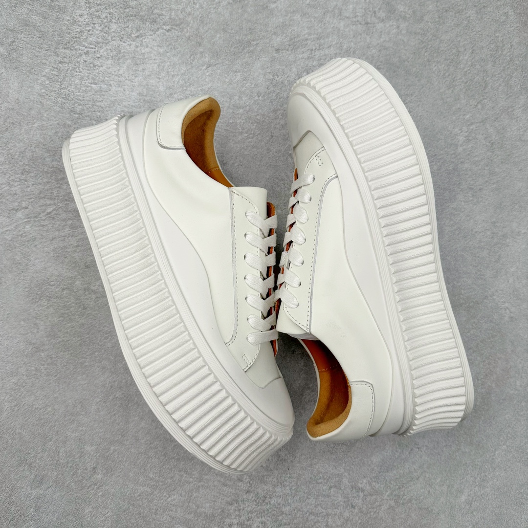 图片[3]-JIL SANDER 吉尔桑德厚底松糕瓦楞鞋 鞋面采用纯进口牛皮 垫脚为水染牛皮 棕色麂皮内里凸显整双鞋的高级感 真材实料打造最强厚底松糕鞋 进口橡胶大底 防滑 防磨损 鞋子不会臃肿笨重 脚感非常柔软 舒服 简直不要太好了 并且增高5CM 可谓是不满身高的朋友们必入单品 尺码：35 36 37 38 39 40 41 42 43 44-选品中心