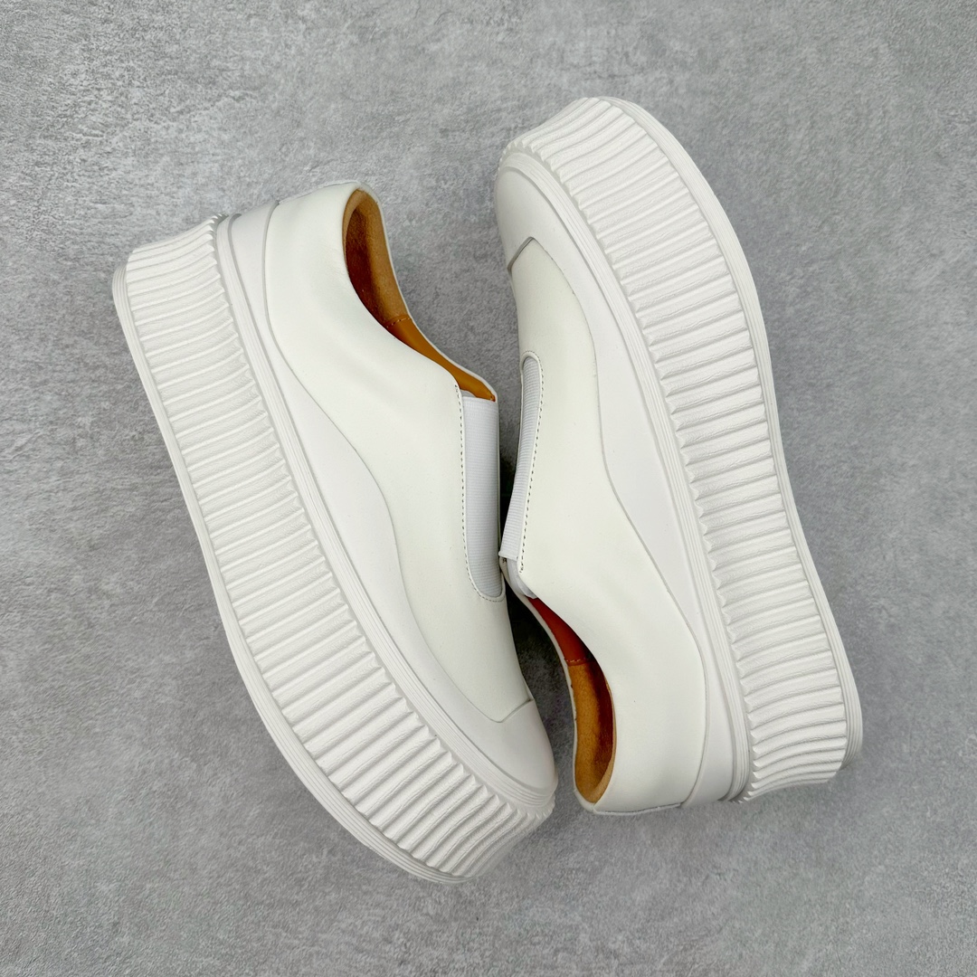 图片[3]-JIL SANDER 吉尔桑德厚底松糕瓦楞鞋 鞋面采用纯进口牛皮 垫脚为水染牛皮 棕色麂皮内里凸显整双鞋的高级感 真材实料打造最强厚底松糕鞋 进口橡胶大底 防滑 防磨损 鞋子不会臃肿笨重 脚感非常柔软 舒服 简直不要太好了 并且增高5CM 可谓是不满身高的朋友们必入单品 尺码：35 36 37 38 39 40 41 42 43 44-选品中心