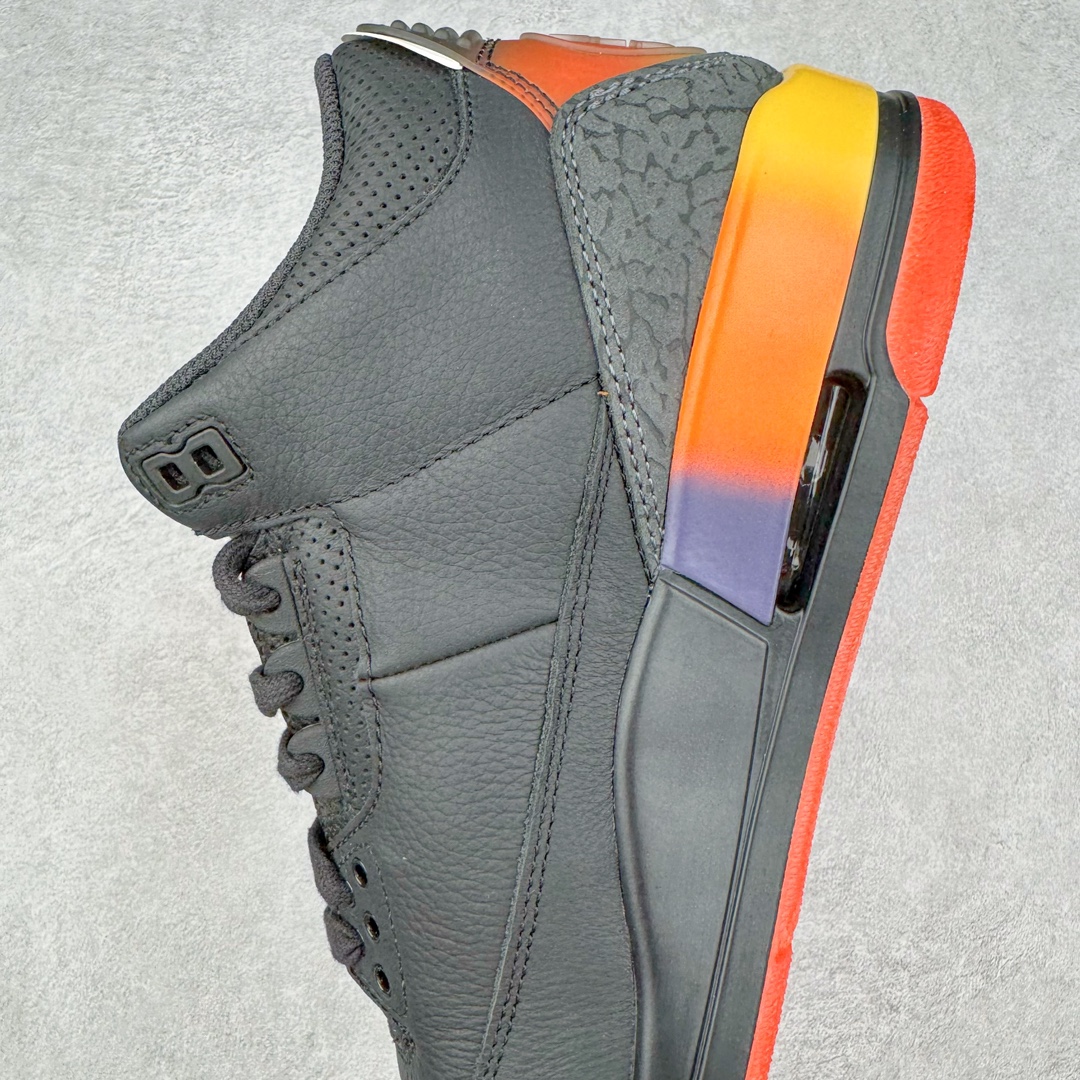 图片[7]-＃DF2.0 J Balvin x Air Jordan AJ3 联名黑红 彩虹渐变 FN0344-001 圈内最强三代系列 匠心打造 开发时长超过半年 目前可过各类鉴定或无法鉴定 裸鞋随便操作 全套原纸板楦头开发 原厂大底磨具加持立体防滑纹理 原装可视Air Sole气垫 原汁原味最完美的三代版型 唯一正确鞋头趴度弧度高度鞋身腰线 原厂TPU彩虹扎染后跟饰片 正确内里反口里网布 皮料菱角分明不变形无多余毛边 广东原厂zp同批次手工大底描漆拉丝 市场唯一原厂鞋扣模具 原厂织唛标 原厂飞人电绣工艺 尾指中部跳三针 独家绑鞋带手法 印刷中底布 四线拉帮 米色美纹纸贴合固定 进口港宝加持 后跟自然饱满 全鞋荧光划线卡点 追求极致完美 每一双都是工艺品 多重QC质检 超越公司货的品控标准 实实在在的免检产品 尺码：40.5 41 42 42.5 43 44 44.5 45 45.5 46 47.5 48.5-选品中心