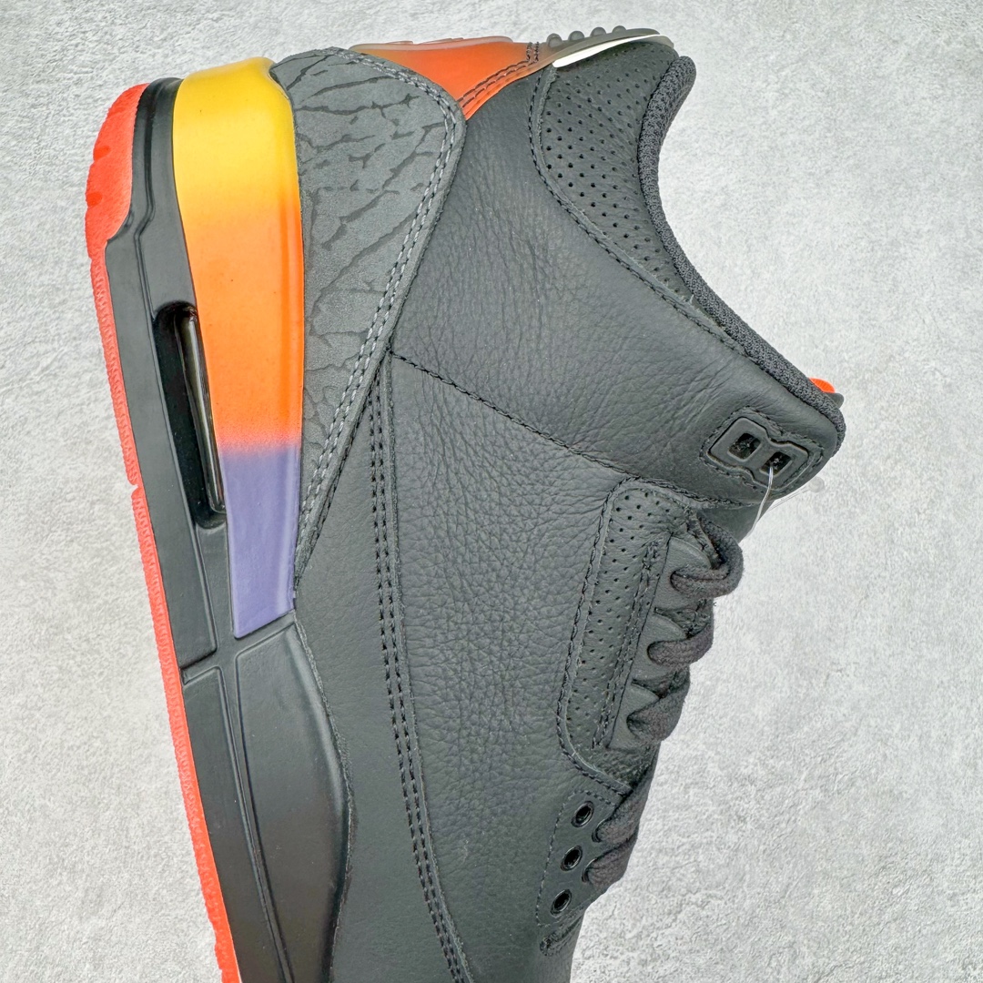 图片[6]-＃DF2.0 J Balvin x Air Jordan AJ3 联名黑红 彩虹渐变 FN0344-001 圈内最强三代系列 匠心打造 开发时长超过半年 目前可过各类鉴定或无法鉴定 裸鞋随便操作 全套原纸板楦头开发 原厂大底磨具加持立体防滑纹理 原装可视Air Sole气垫 原汁原味最完美的三代版型 唯一正确鞋头趴度弧度高度鞋身腰线 原厂TPU彩虹扎染后跟饰片 正确内里反口里网布 皮料菱角分明不变形无多余毛边 广东原厂zp同批次手工大底描漆拉丝 市场唯一原厂鞋扣模具 原厂织唛标 原厂飞人电绣工艺 尾指中部跳三针 独家绑鞋带手法 印刷中底布 四线拉帮 米色美纹纸贴合固定 进口港宝加持 后跟自然饱满 全鞋荧光划线卡点 追求极致完美 每一双都是工艺品 多重QC质检 超越公司货的品控标准 实实在在的免检产品 尺码：40.5 41 42 42.5 43 44 44.5 45 45.5 46 47.5 48.5-选品中心