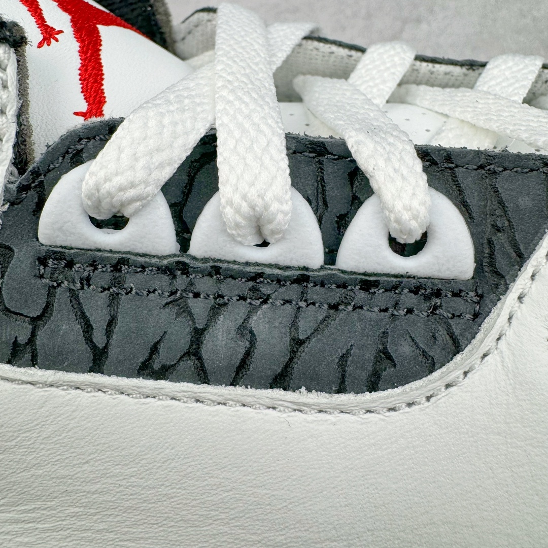 图片[12]-＃Lw纯原 Air Jordan AJ3 Retro 白灰 CT8532-106 圈内最强三代系列 匠心打造 开发时长超过半年 目前可过各类鉴定或无法鉴定 裸鞋随便操作 全套原纸板楦头开发 原厂大底磨具加持立体防滑纹理 原装可视Air Sole气垫 原汁原味最完美的三代版型 唯一正确鞋头趴度弧度高度鞋身腰线 原厂TPU彩虹扎染后跟饰片 正确内里反口里网布 皮料菱角分明不变形无多余毛边 广东原厂zp同批次手工大底描漆拉丝 市场唯一原厂鞋扣模具 原厂织唛标 原厂飞人电绣工艺 尾指中部跳三针 独家绑鞋带手法 印刷中底布 四线拉帮 米色美纹纸贴合固定 进口港宝加持 后跟自然饱满 全鞋荧光划线卡点 追求极致完美 每一双都是工艺品 多重QC质检 超越公司货的品控标准 实实在在的免检产品 尺码：36 36.5 37.5 38 38.5 39 40 40.5 41 42 42.5 43 44 44.5 45 45.5 46 47.5 48.5-选品中心