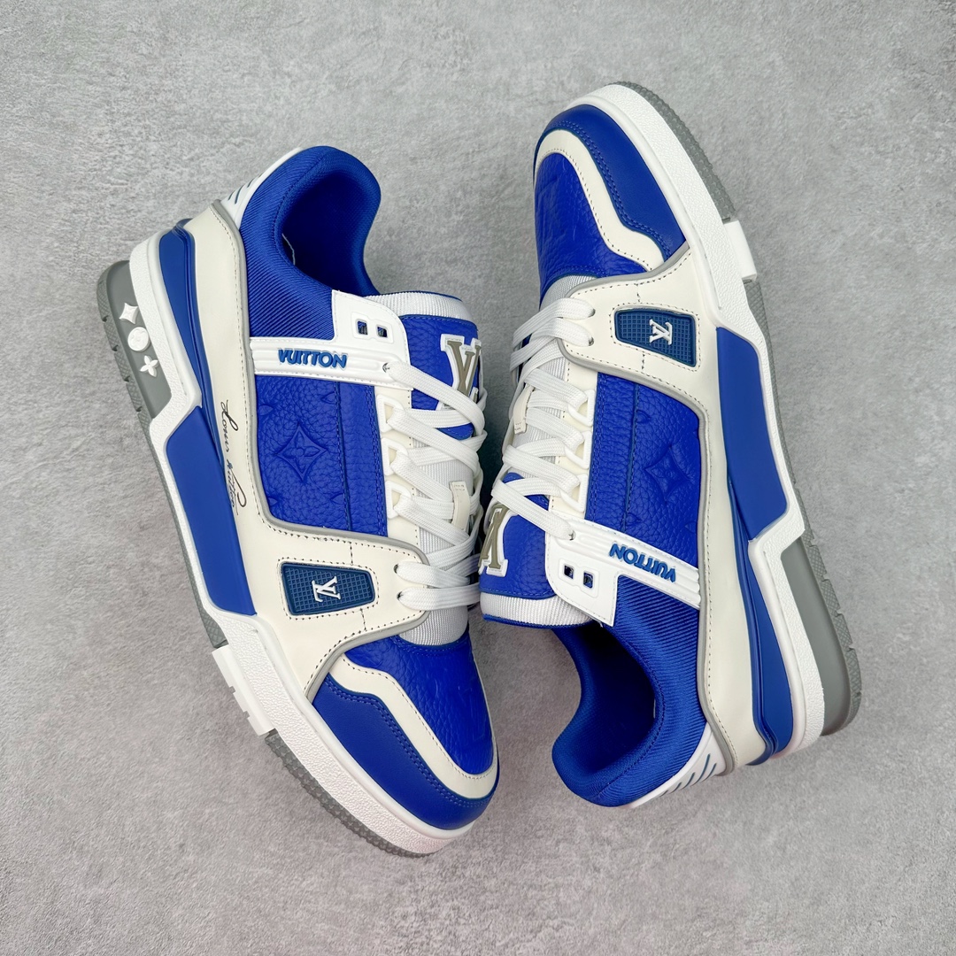 图片[3]-＃K纯原 Louis Vuitton Trainer lv时装走秀运动鞋 市场所有版本中综合最强的货品 GD实力大厂出品 全网最全配色更新最快 最成熟的做工稳定的品控 完美鞋型超高的清洁度 零毛边线头瑕疵 全套原楦原纸版原鞋开模 全网最具灵魂的版型 正确原装黄色鞋盒 正确中底印花 鞋面印花3D高频深度立体 全鞋电脑针车 紧密相连 针距密度一致 环保乳胶注塑鞋垫 厚度脚感还原原版 皮面裁剪部位 统一油边封口工艺 原装橡胶大底含胶量大底组合零偏差 专柜全套包装 防尘袋 说明书 质保卡 男女鞋 尺码：35 36 37 38 39 40 41 42 43 44 45-选品中心