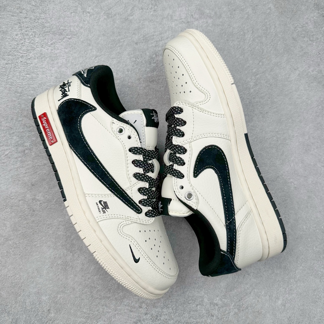 图片[3]-TS x Air Jordan AJ1 Low 倒钩低帮联名定制配色 SJ2068-129 原厂内置气垫魔块 A模大底 头层小牛皮 鞋舌AJ原厂专用牛津布+AJ专用反口珍珠布+原厂无杂质高弹内里海棉+特殊封边弹力鞋带 尺码：36 36.5 37.5 38 38.5 39 40 40.5 41 42 42.5 43 44 44.5 45 46 47.5-选品中心