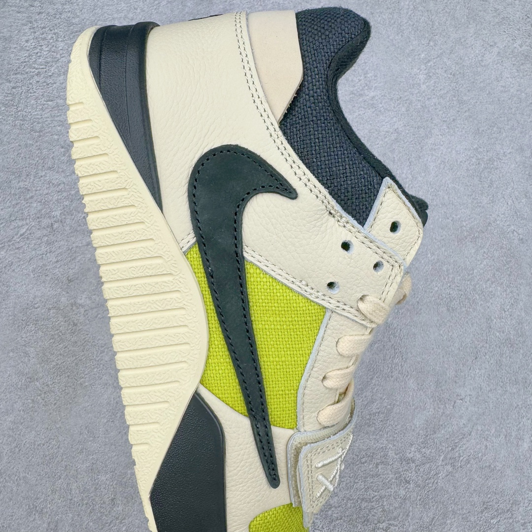 图片[6]-＃Y3纯原 Travis Scott x Jordan AJ Cut The Check TS倒钩联名魔术贴篮球鞋 米黑绿 FZ8117-102 注意默认配原盒盒子配套布袋不用加钱 退货丢失扣30元 原厂全套原楦原纸板冲刀磨具开发 原厂皮料加持 原厂港宝加持定型后跟R度完美 同源原厂电绣 鬼脸飞翼针数密度立体效果一致 百分百一致原鞋 原厂拉帮工艺 针距密度一致 后跟弧度收口自然不对折 极致一眼正品既视感 进口玻璃冲刀皮料裁剪零毛边 全鞋电脑针车工艺 品控清洁度最高QC检验标准 免检产品 原厂订购鞋盒、布袋、鞋标、防尘纸、鞋撑、鞋带 追求极致的原厂味道 配色方面采用白色为基础 搭配棕色框架呈现 完美还原了初代倒钩的配色设计 细节方面 标志性的反钩Swoosh采用米色点缀 鞋面还带有特殊的魔术贴细节 此外在鞋舌、后跟部分均带有Cactus Jack厂牌Logo 彰显鞋款特殊身份 尺码：36 36.5 37.5 38 38.5 39 40 40.5 41 42 42.5 43 44 44.5 45 46 47.5 48.5-选品中心