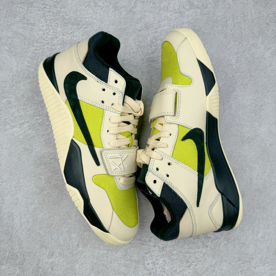 图片[3]-＃Y3纯原 Travis Scott x Jordan AJ Cut The Check TS倒钩联名魔术贴篮球鞋 米黑绿 FZ8117-102 注意默认配原盒盒子配套布袋不用加钱 退货丢失扣30元 原厂全套原楦原纸板冲刀磨具开发 原厂皮料加持 原厂港宝加持定型后跟R度完美 同源原厂电绣 鬼脸飞翼针数密度立体效果一致 百分百一致原鞋 原厂拉帮工艺 针距密度一致 后跟弧度收口自然不对折 极致一眼正品既视感 进口玻璃冲刀皮料裁剪零毛边 全鞋电脑针车工艺 品控清洁度最高QC检验标准 免检产品 原厂订购鞋盒、布袋、鞋标、防尘纸、鞋撑、鞋带 追求极致的原厂味道 配色方面采用白色为基础 搭配棕色框架呈现 完美还原了初代倒钩的配色设计 细节方面 标志性的反钩Swoosh采用米色点缀 鞋面还带有特殊的魔术贴细节 此外在鞋舌、后跟部分均带有Cactus Jack厂牌Logo 彰显鞋款特殊身份 尺码：36 36.5 37.5 38 38.5 39 40 40.5 41 42 42.5 43 44 44.5 45 46 47.5 48.5-选品中心