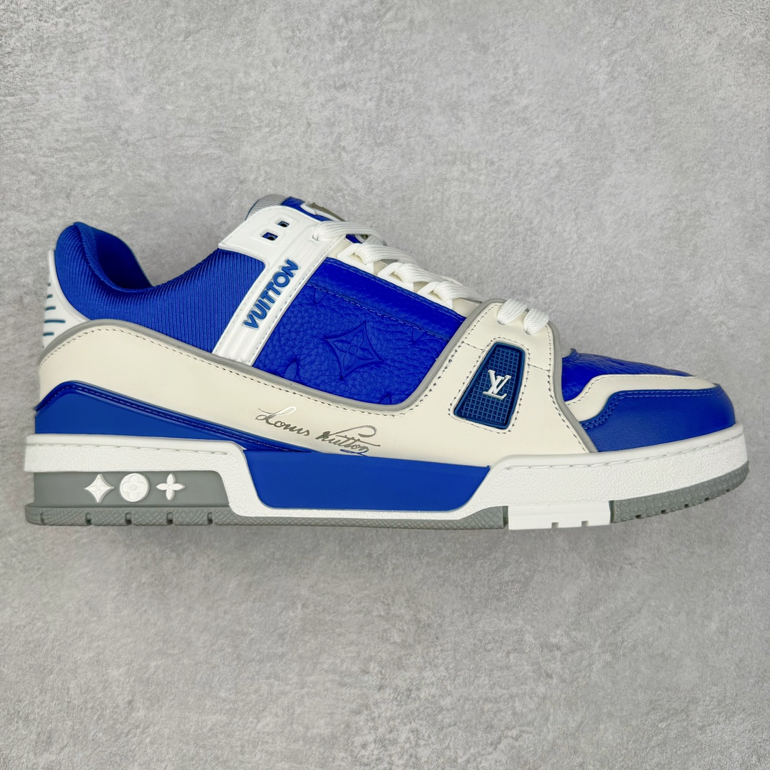 ＃K纯原 Louis Vuitton Trainer lv时装走秀运动鞋 市场所有版本中综合最强的货品 GD实力大厂出品 全网最全配色更新最快 最成熟的做工稳定的品控 完美鞋型超高的清洁度 零毛边线头瑕疵 全套原楦原纸版原鞋开模 全网最具灵魂的版型 正确原装黄色鞋盒 正确中底印花 鞋面印花3D高频深度立体 全鞋电脑针车 紧密相连 针距密度一致 环保乳胶注塑鞋垫 厚度脚感还原原版 皮面裁剪部位 统一油边封口工艺 原装橡胶大底含胶量大底组合零偏差 专柜全套包装 防尘袋 说明书 质保卡 男女鞋 尺码：35 36 37 38 39 40 41 42 43 44 45-选品中心