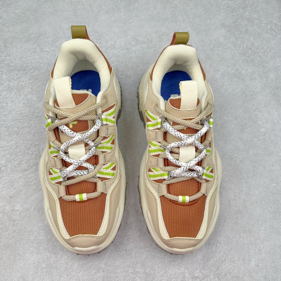 图片[2]-斐乐FILA FUSION QD96 熔岩系列老爹风增高复古中性休闲运动慢跑鞋 #原楦原纸版数据开发#采用纤维皮革饰片拼接透气网布材质#独立发泡EVA中底+耐磨橡胶外底，明显增高4.5CM 尺码：36 36.5 37.5 38 38.5 39 40-选品中心