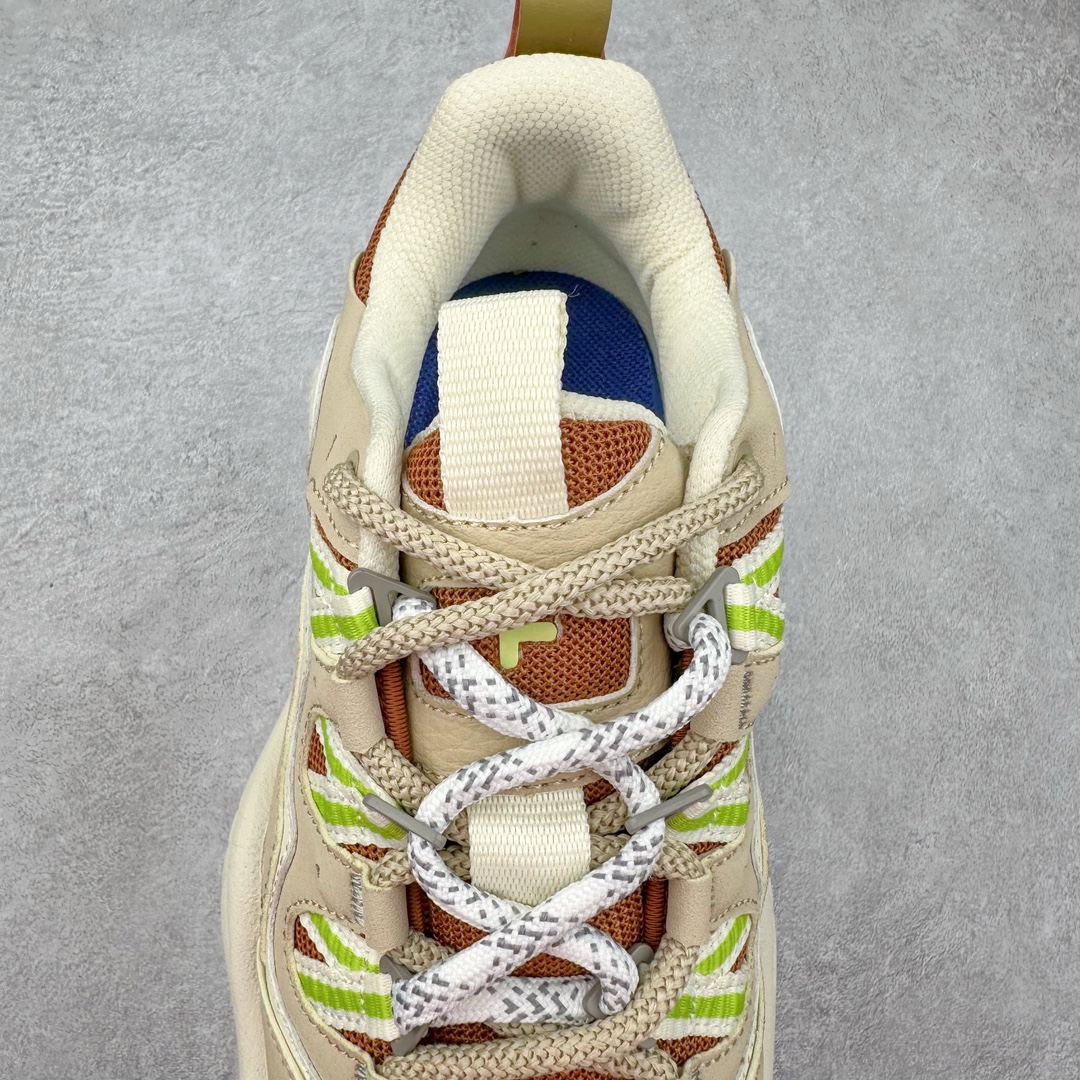 图片[5]-斐乐FILA FUSION QD96 熔岩系列老爹风增高复古中性休闲运动慢跑鞋 #原楦原纸版数据开发#采用纤维皮革饰片拼接透气网布材质#独立发泡EVA中底+耐磨橡胶外底，明显增高4.5CM 尺码：36 36.5 37.5 38 38.5 39 40-选品中心